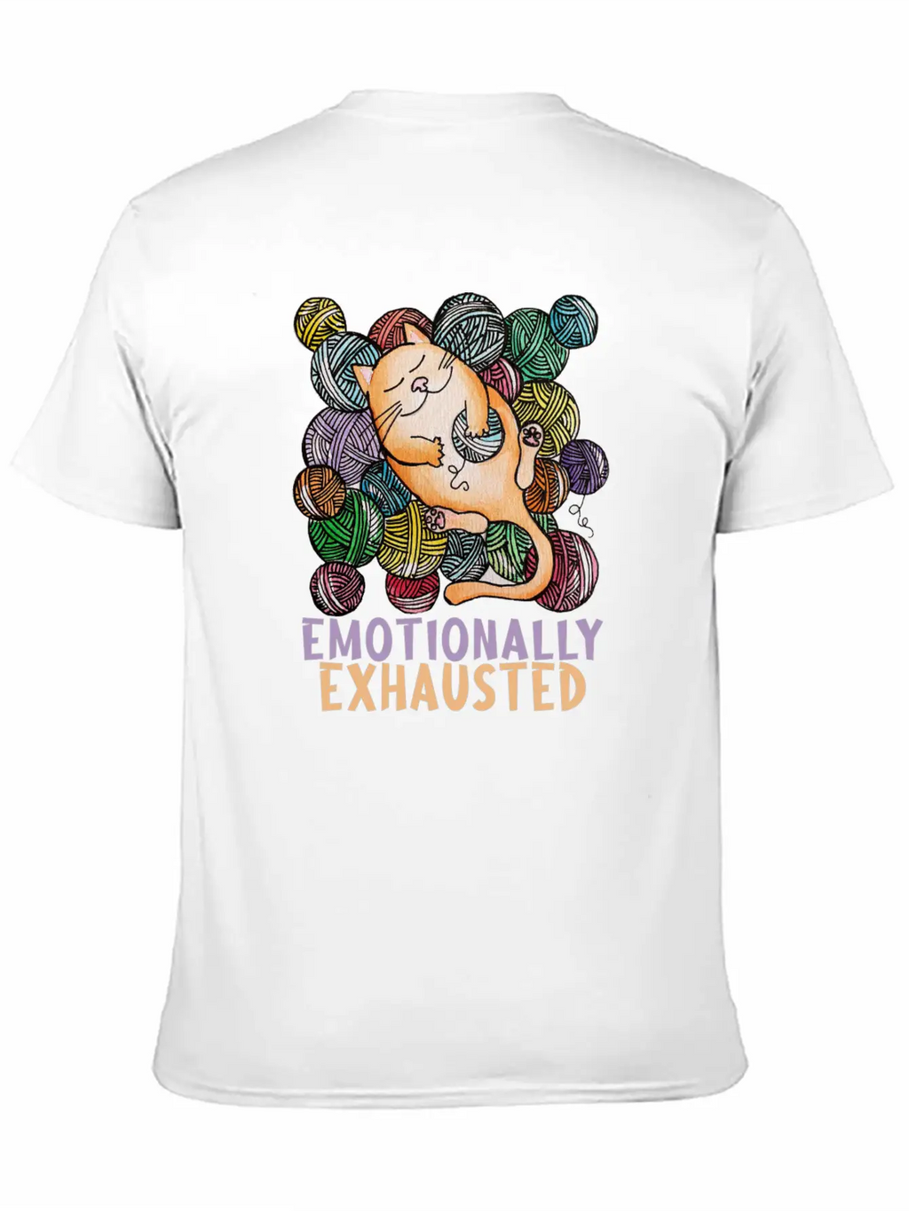Emotionally Exhausted Cool Design. Classic Cotton Tee – Unisex Comfort For Any Season