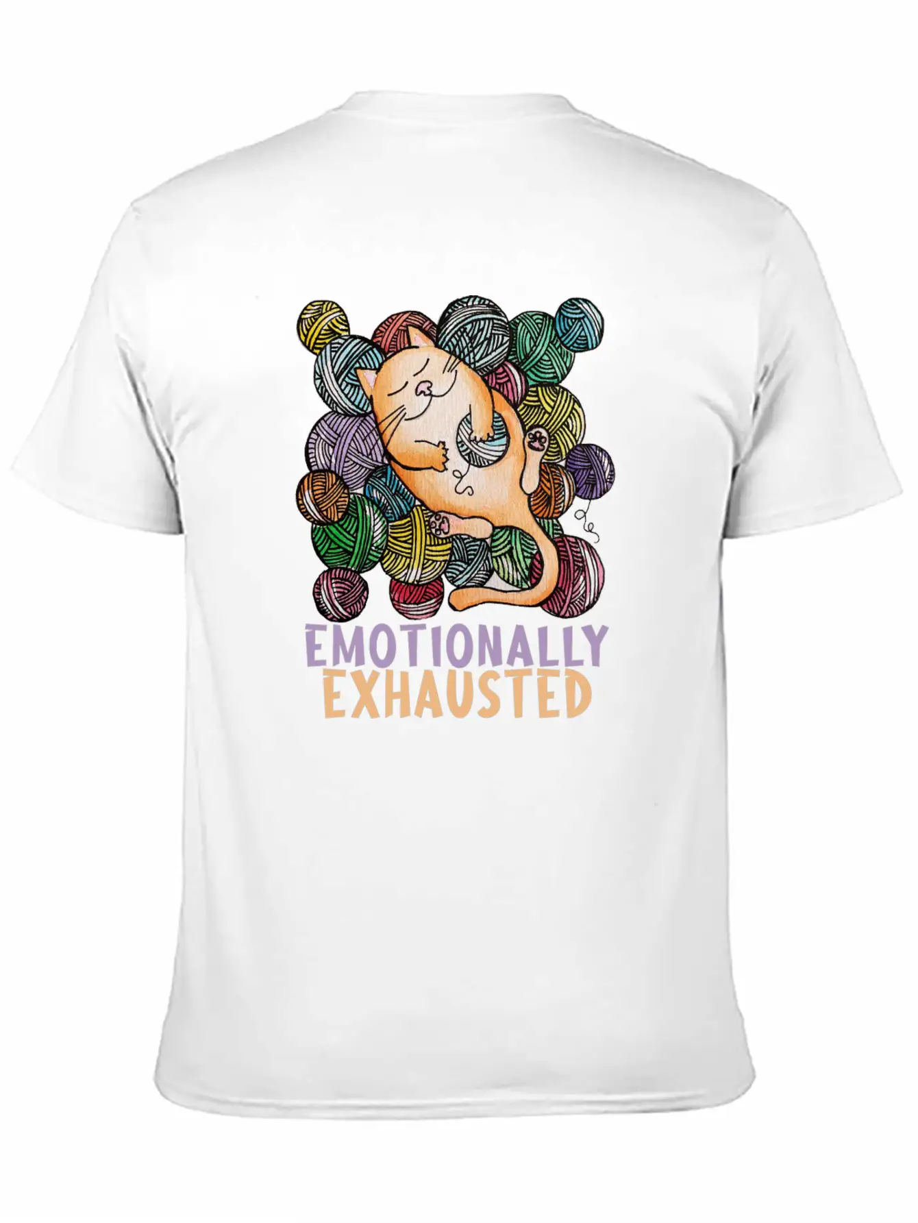 Emotionally Exhausted Cool Design. Classic Cotton Tee – Unisex Comfort For Any Season