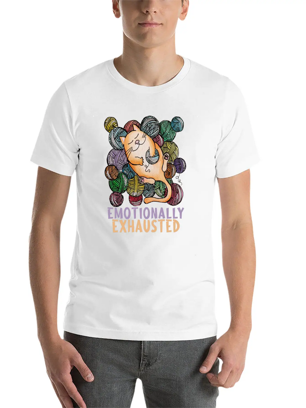 Emotionally Exhausted Cool Design. Classic Cotton Tee – Unisex Comfort For Any Season
