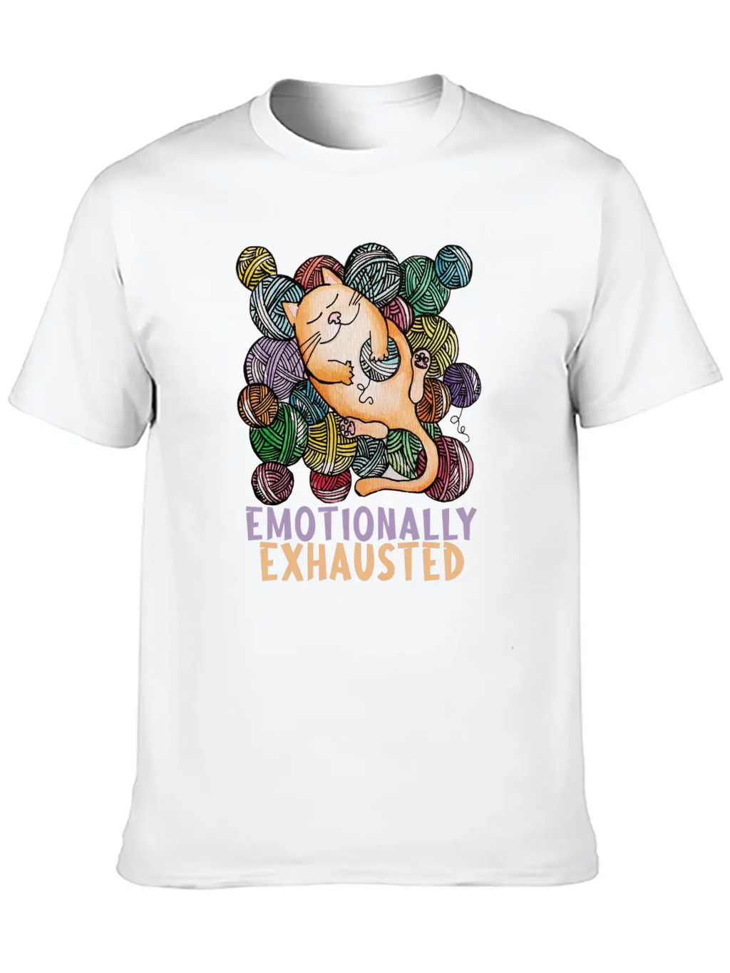 Emotionally Exhausted Cool Design. Classic Cotton Tee – Unisex Comfort For Any Season