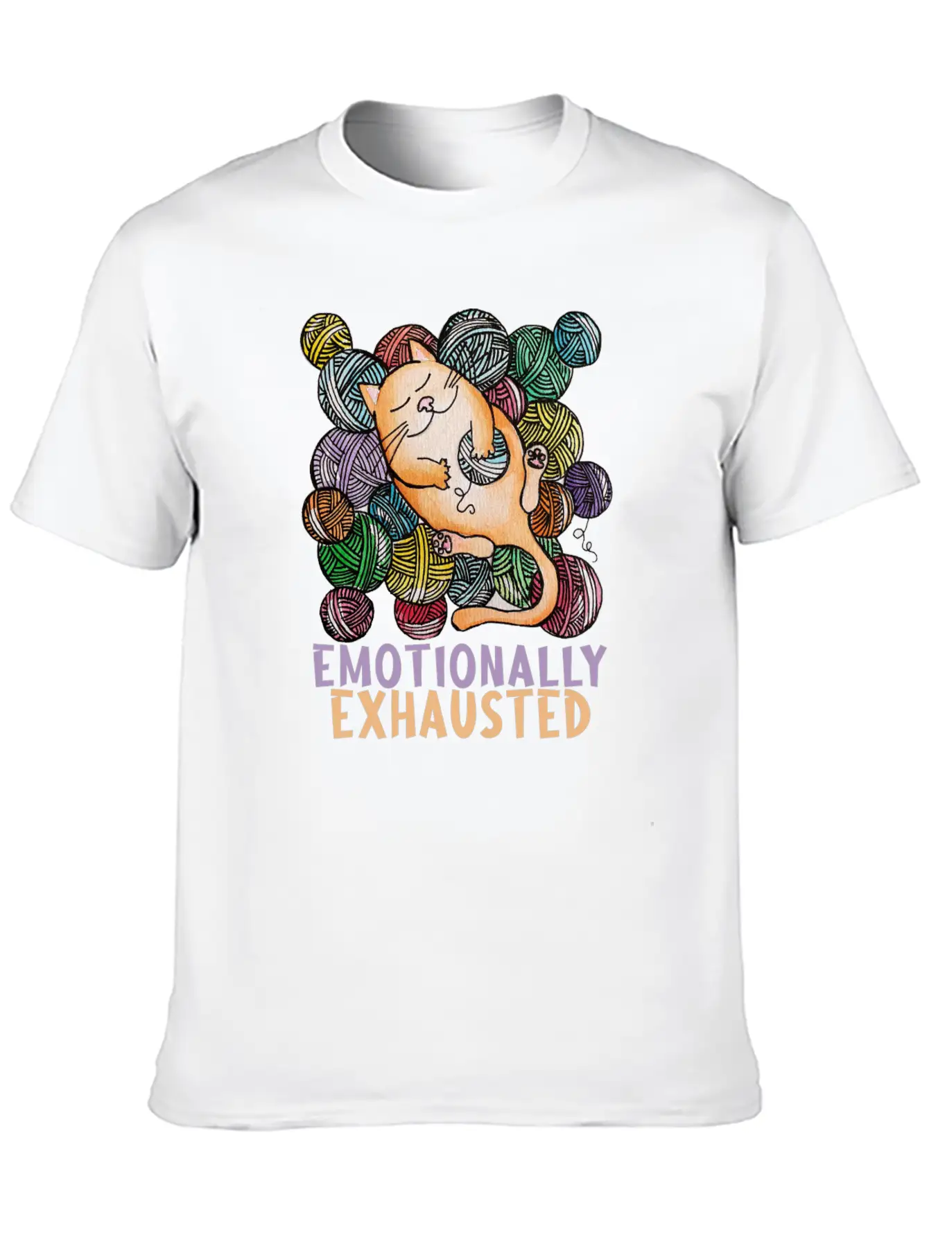 Emotionally Exhausted Cool Design. Classic Cotton Tee – Unisex Comfort For Any Season