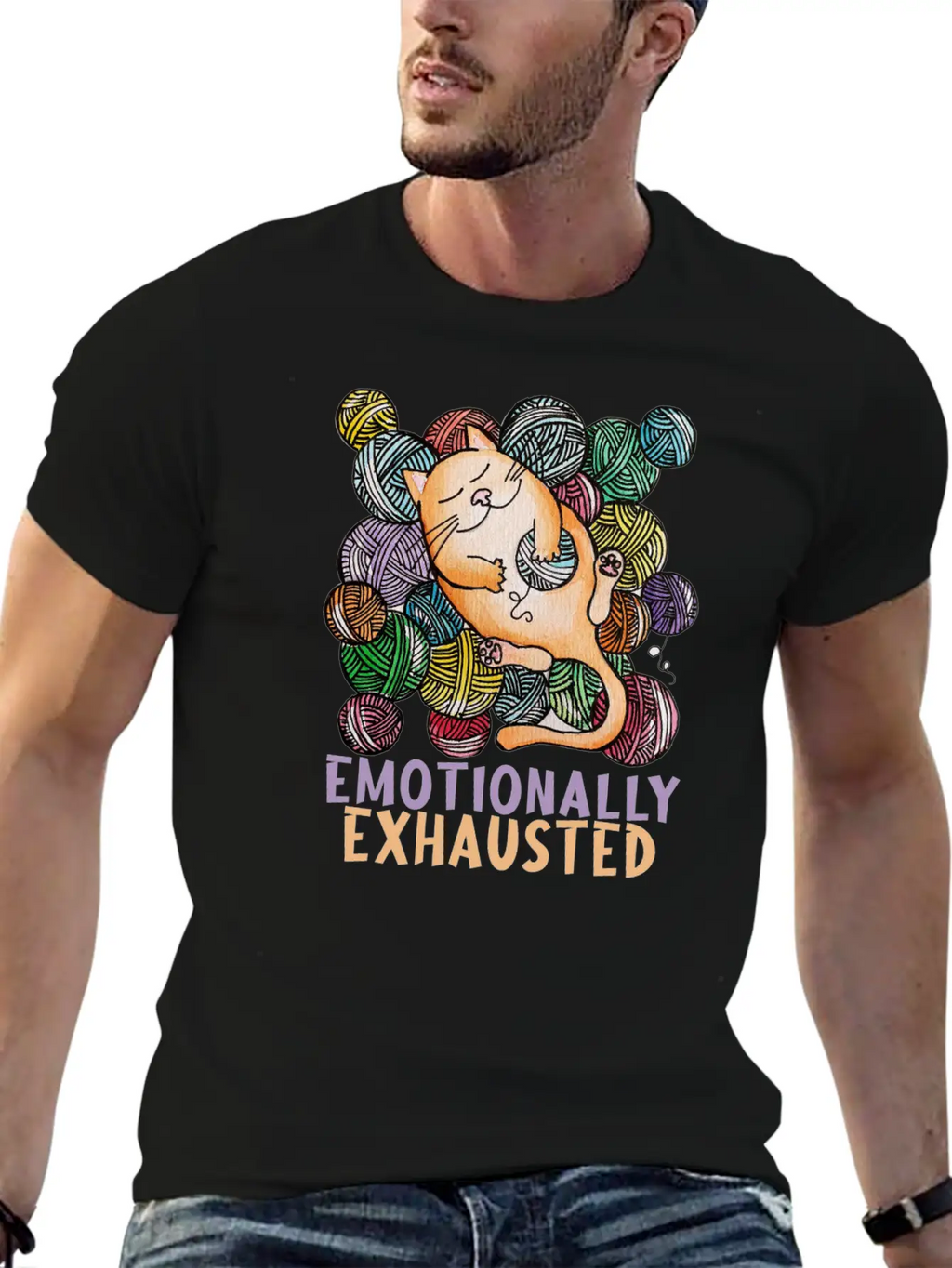Emotionally Exhausted Cool Design. Classic Cotton Tee – Unisex Comfort For Any Season