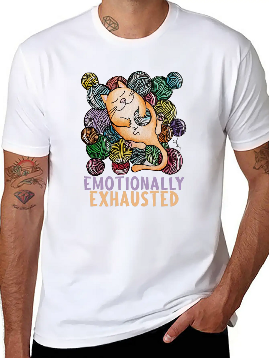 Emotionally Exhausted Cool Design. Classic Cotton Tee – Unisex Comfort For Any Season