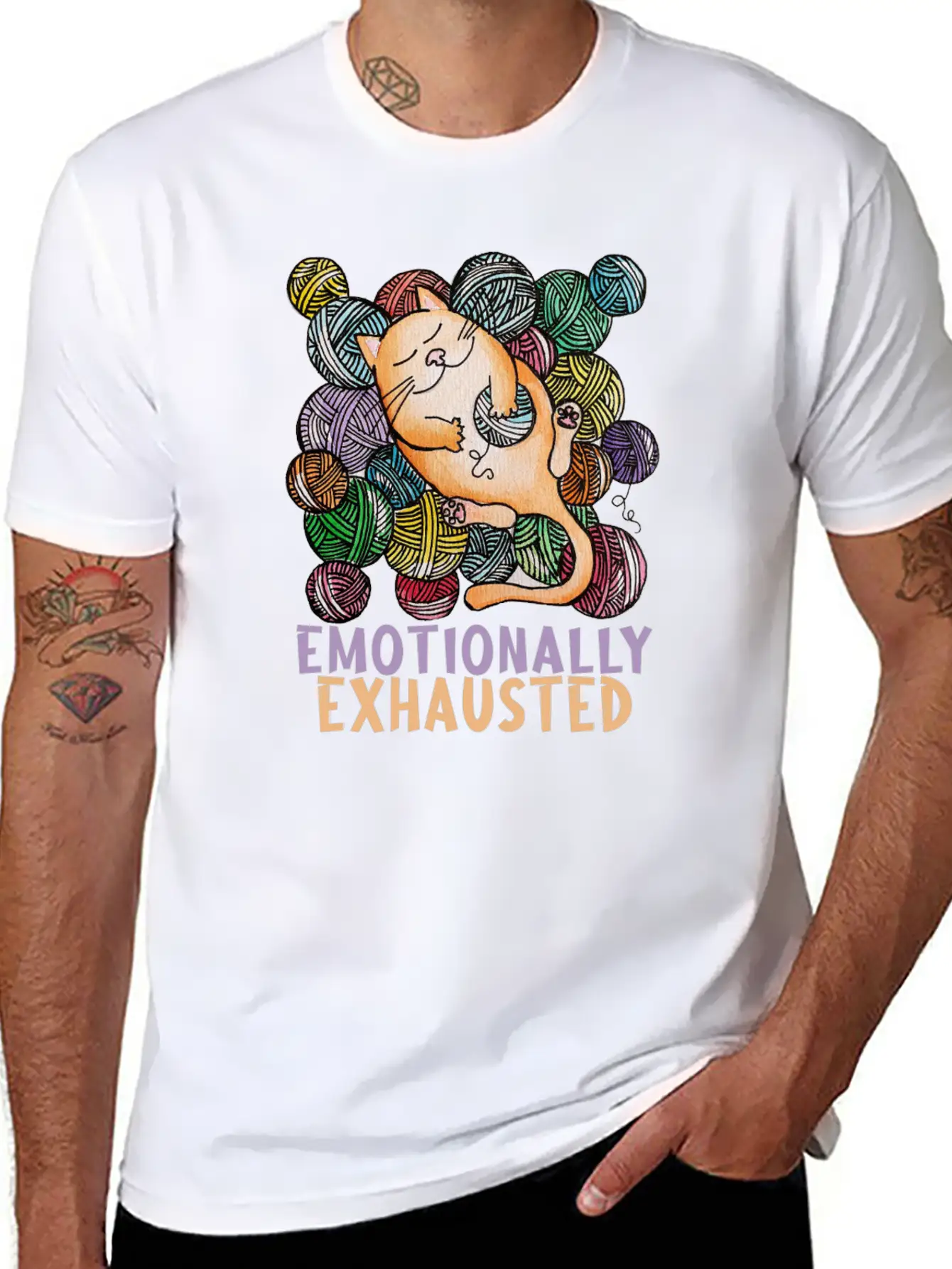 Emotionally Exhausted Cool Design. Classic Cotton Tee – Unisex Comfort For Any Season