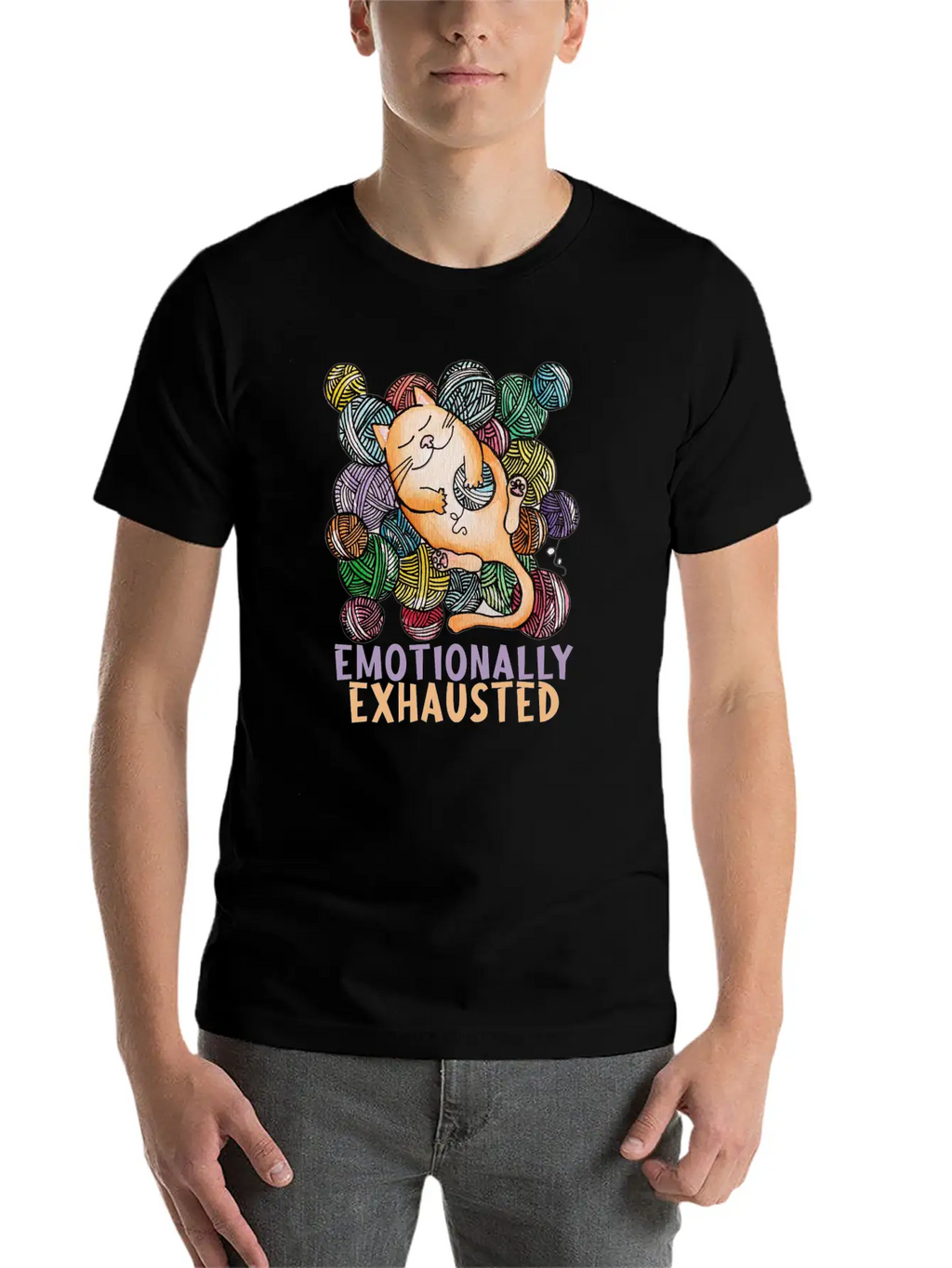 Emotionally Exhausted Cool Design. Classic Cotton Tee – Unisex Comfort For Any Season