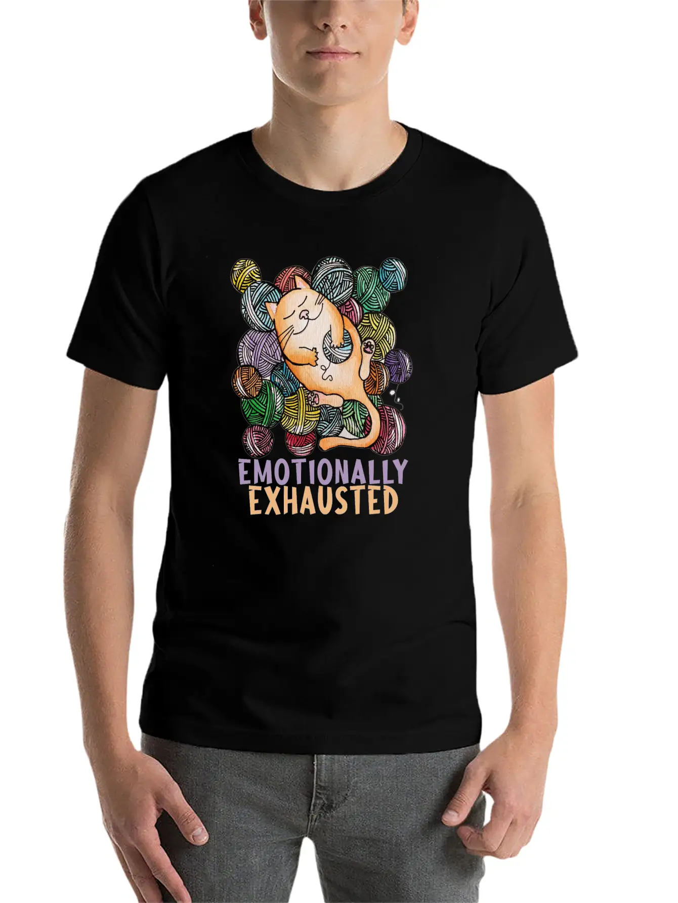 Emotionally Exhausted Cool Design. Classic Cotton Tee – Unisex Comfort For Any Season