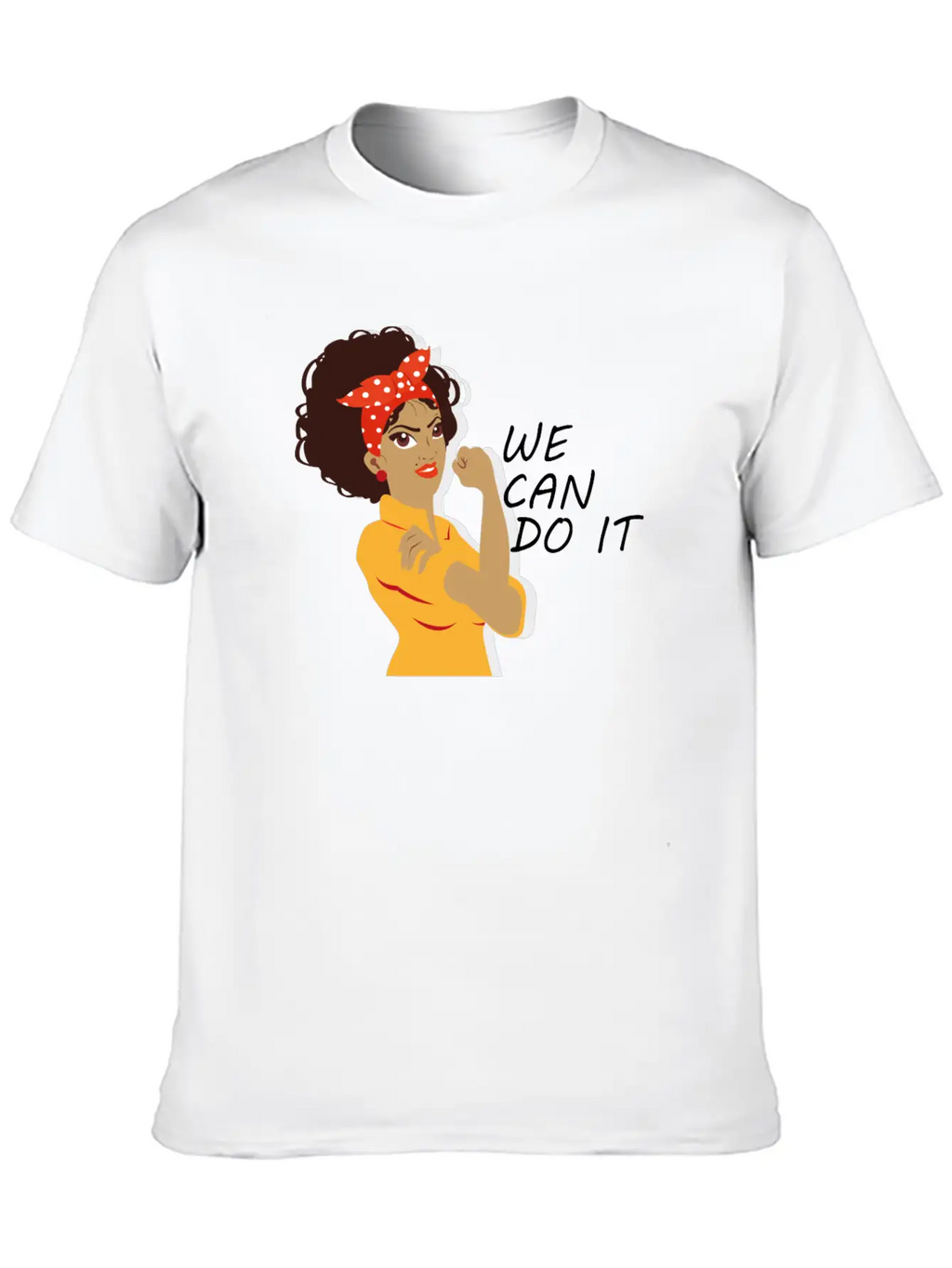 Empowered Woman: We Can Do It! Basic Graphic T-Shirt – Daily Comfort In Soft Cotton