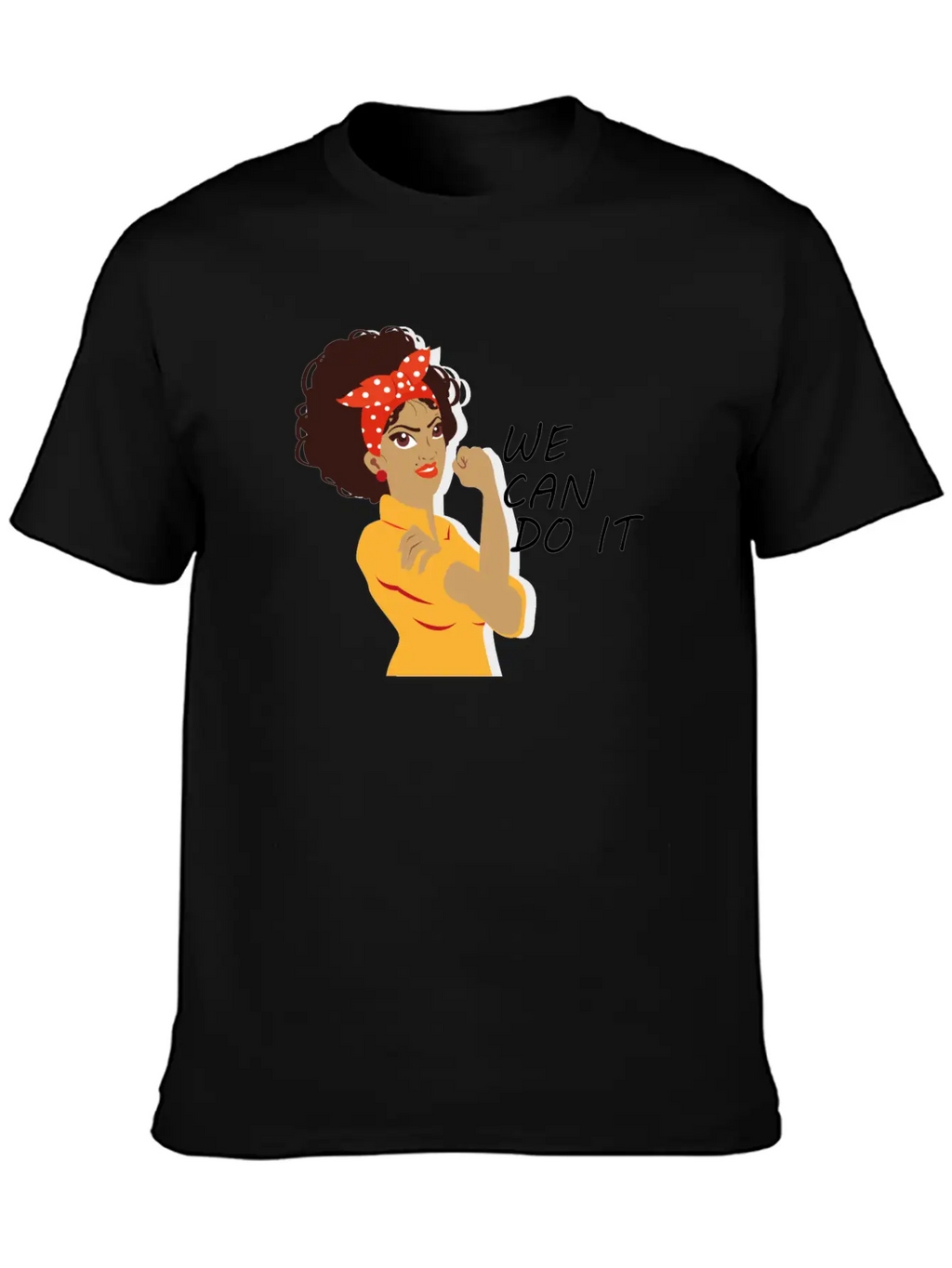 Empowered Woman: We Can Do It! Basic Graphic T-Shirt – Daily Comfort In Soft Cotton