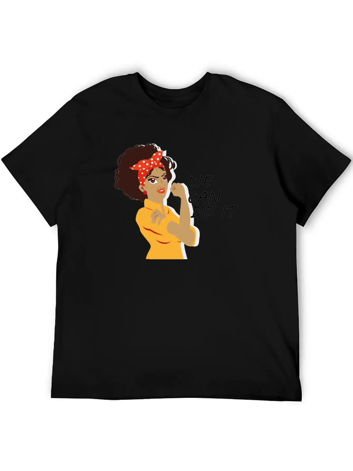 Empowered Woman: We Can Do It! Basic Graphic T-Shirt – Daily Comfort In Soft Cotton