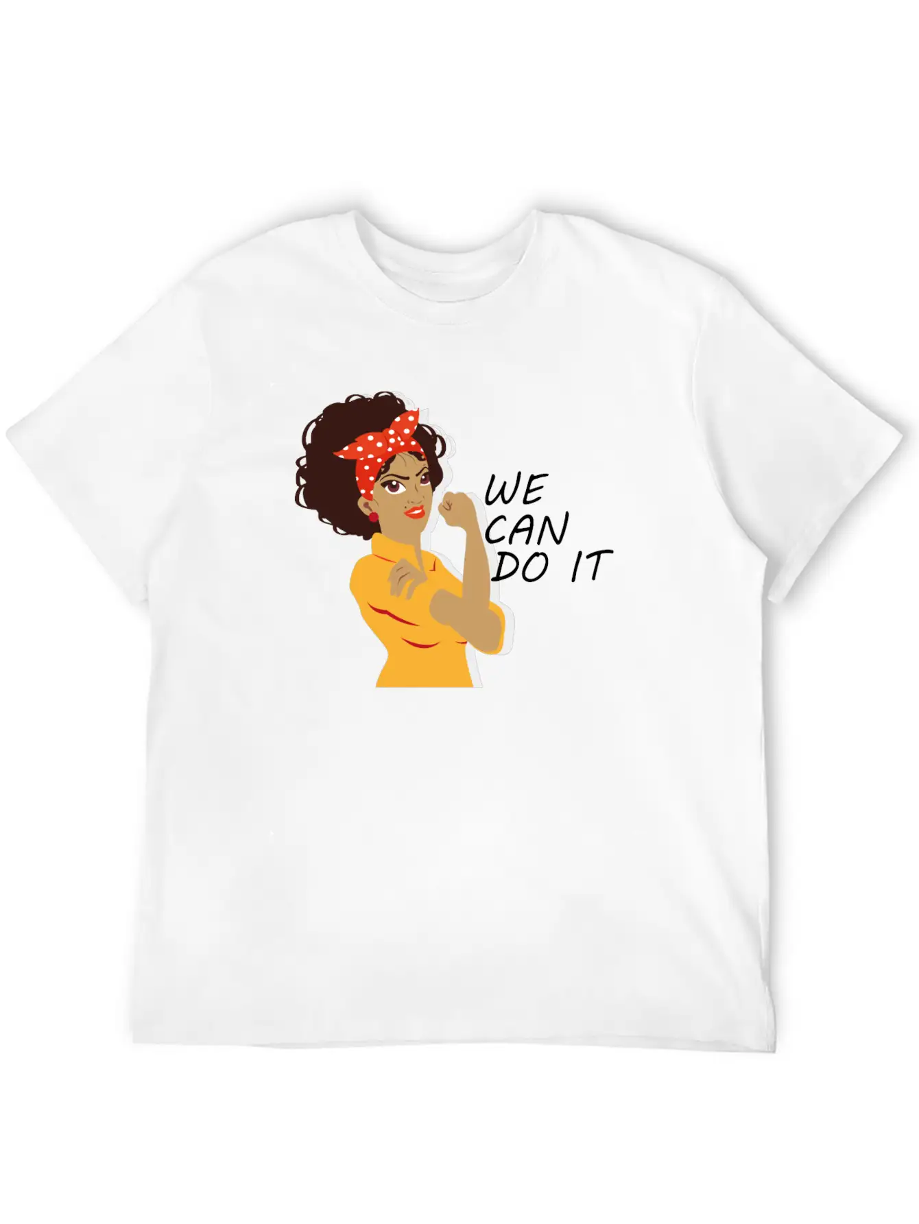 Empowered Woman: We Can Do It! Basic Graphic T-Shirt – Daily Comfort In Soft Cotton