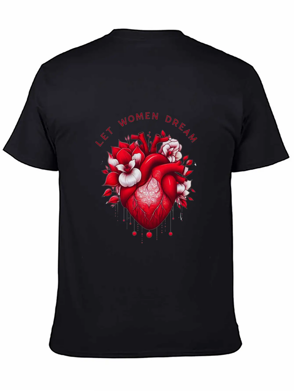 Empowering Dreams: Floral Feminine Design Essential Cotton Tee For Daily Outfits – Unisex Style