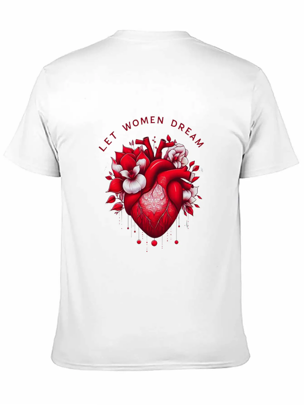 Empowering Dreams: Floral Feminine Design Essential Cotton Tee For Daily Outfits – Unisex Style