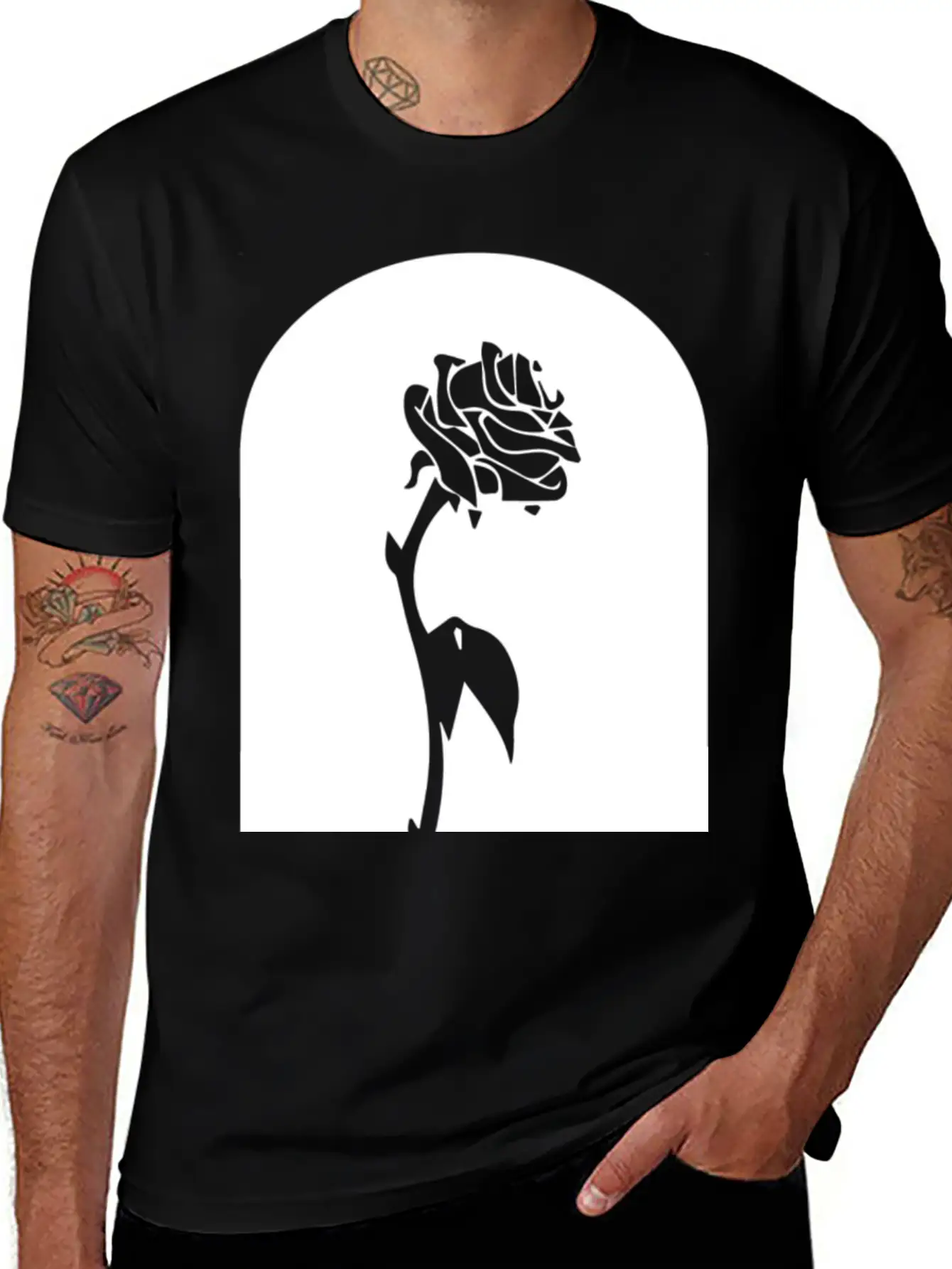 Enchanted Rose Breathable Soft Cotton T-Shirt – Timeless Casual Look