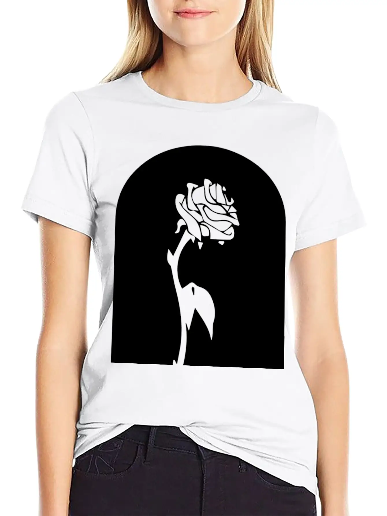 Enchanted Rose Breathable Soft Cotton T-Shirt – Timeless Casual Look