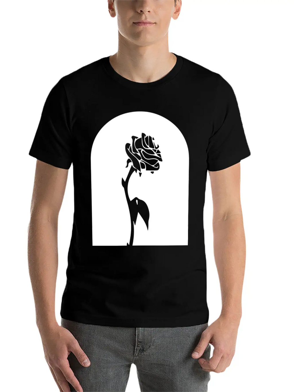 Enchanted Rose Breathable Soft Cotton T-Shirt – Timeless Casual Look