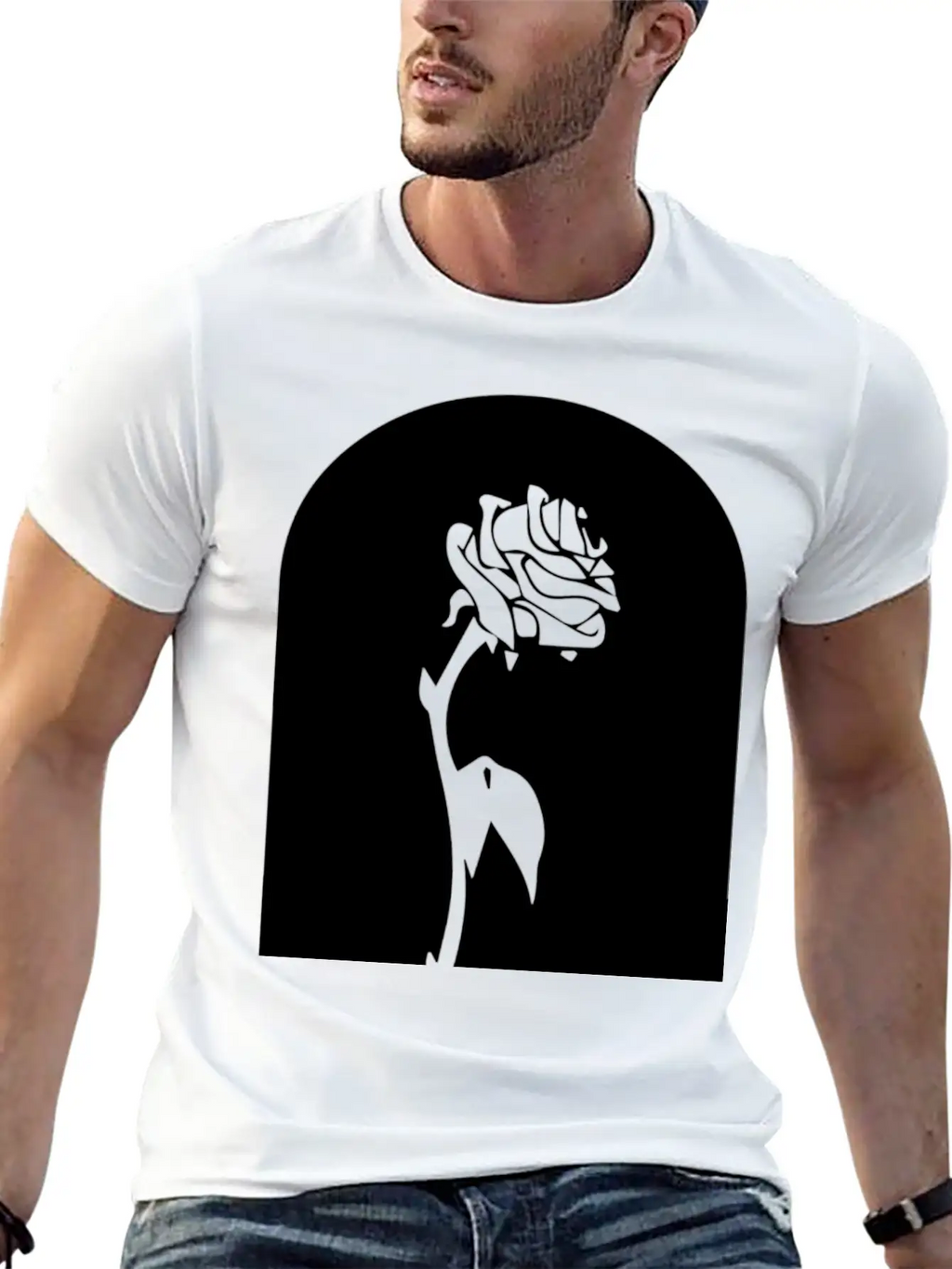 Enchanted Rose Breathable Soft Cotton T-Shirt – Timeless Casual Look