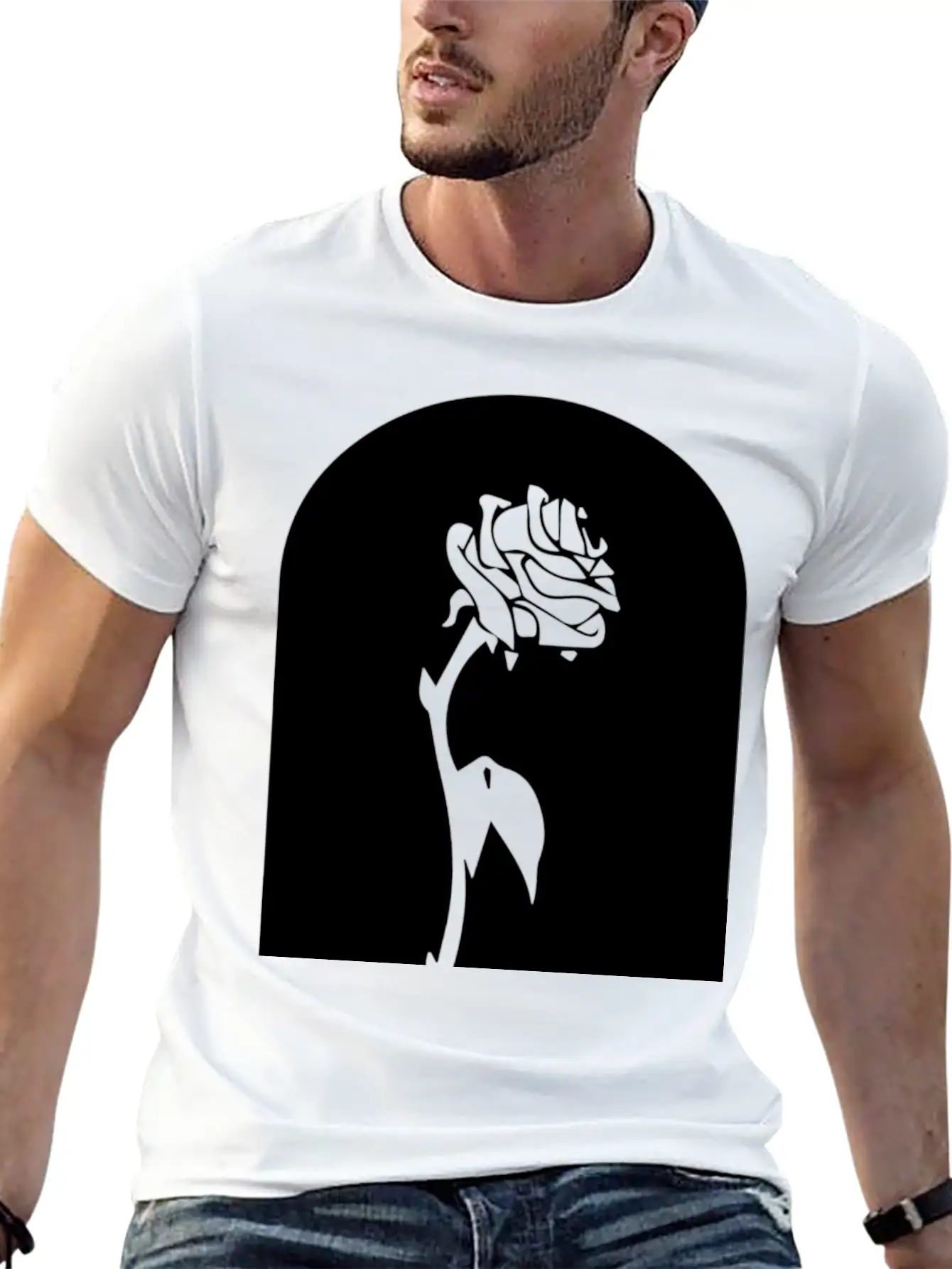 Enchanted Rose Breathable Soft Cotton T-Shirt – Timeless Casual Look