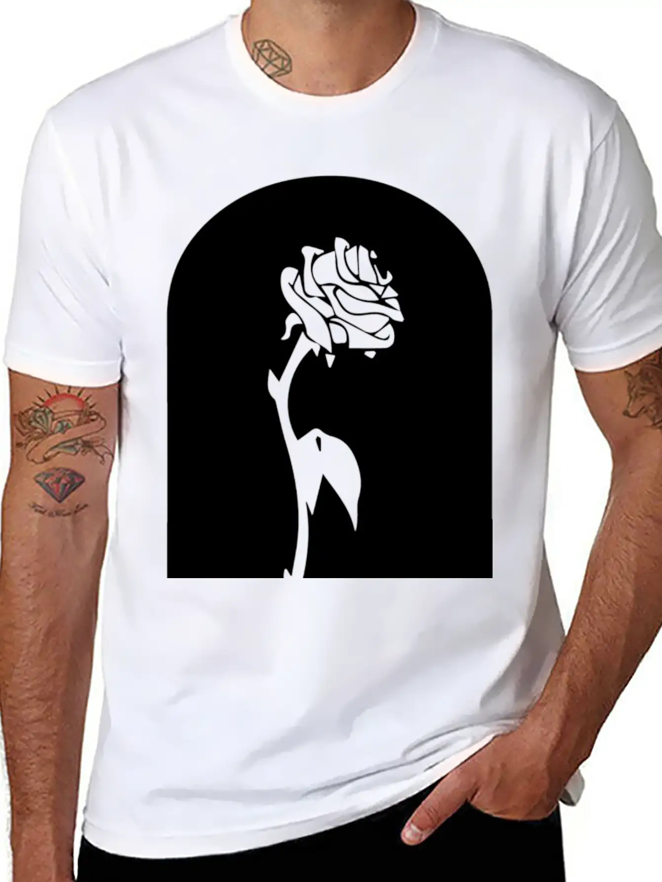 Enchanted Rose Breathable Soft Cotton T-Shirt – Timeless Casual Look