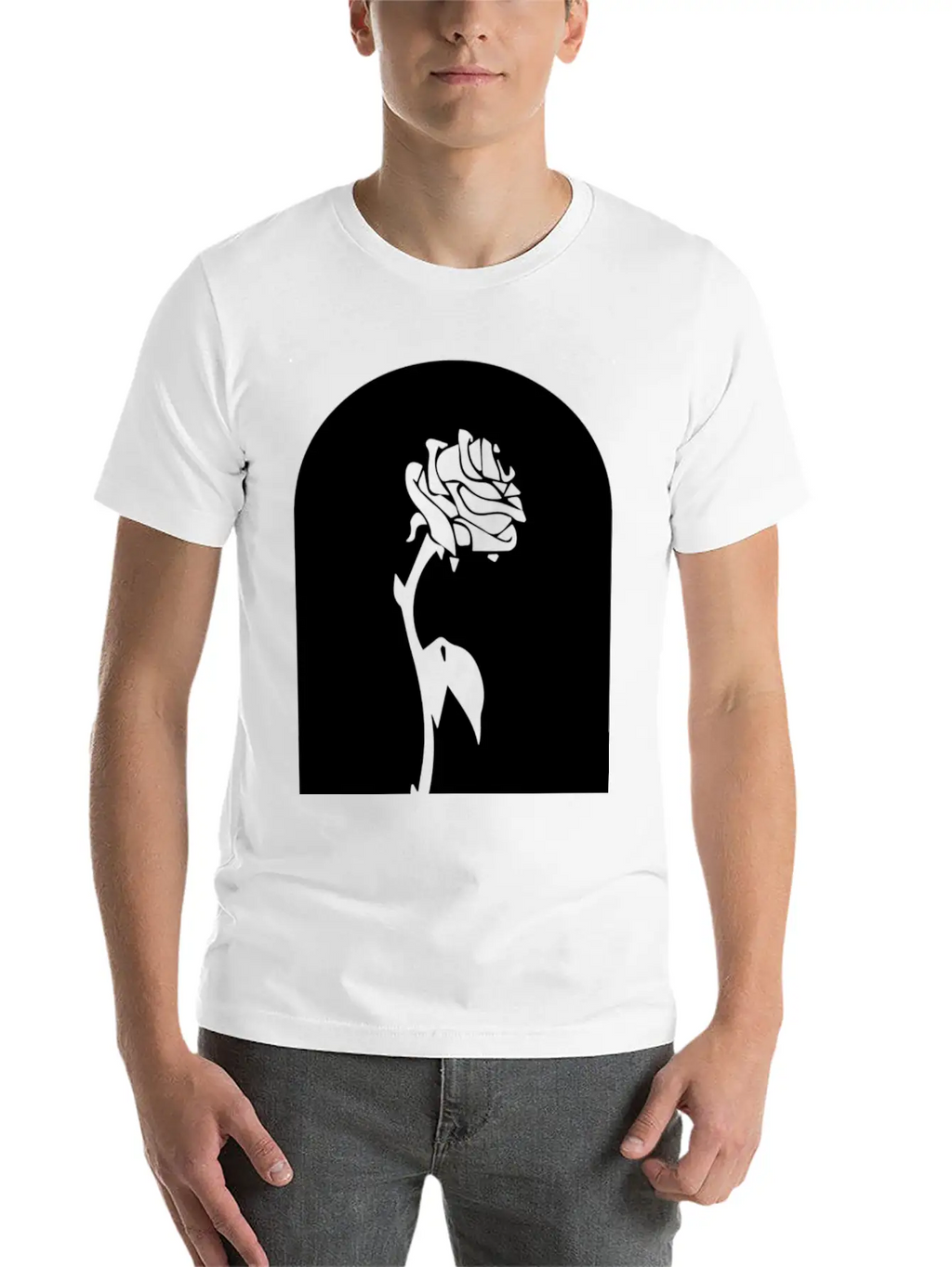 Enchanted Rose Breathable Soft Cotton T-Shirt – Timeless Casual Look