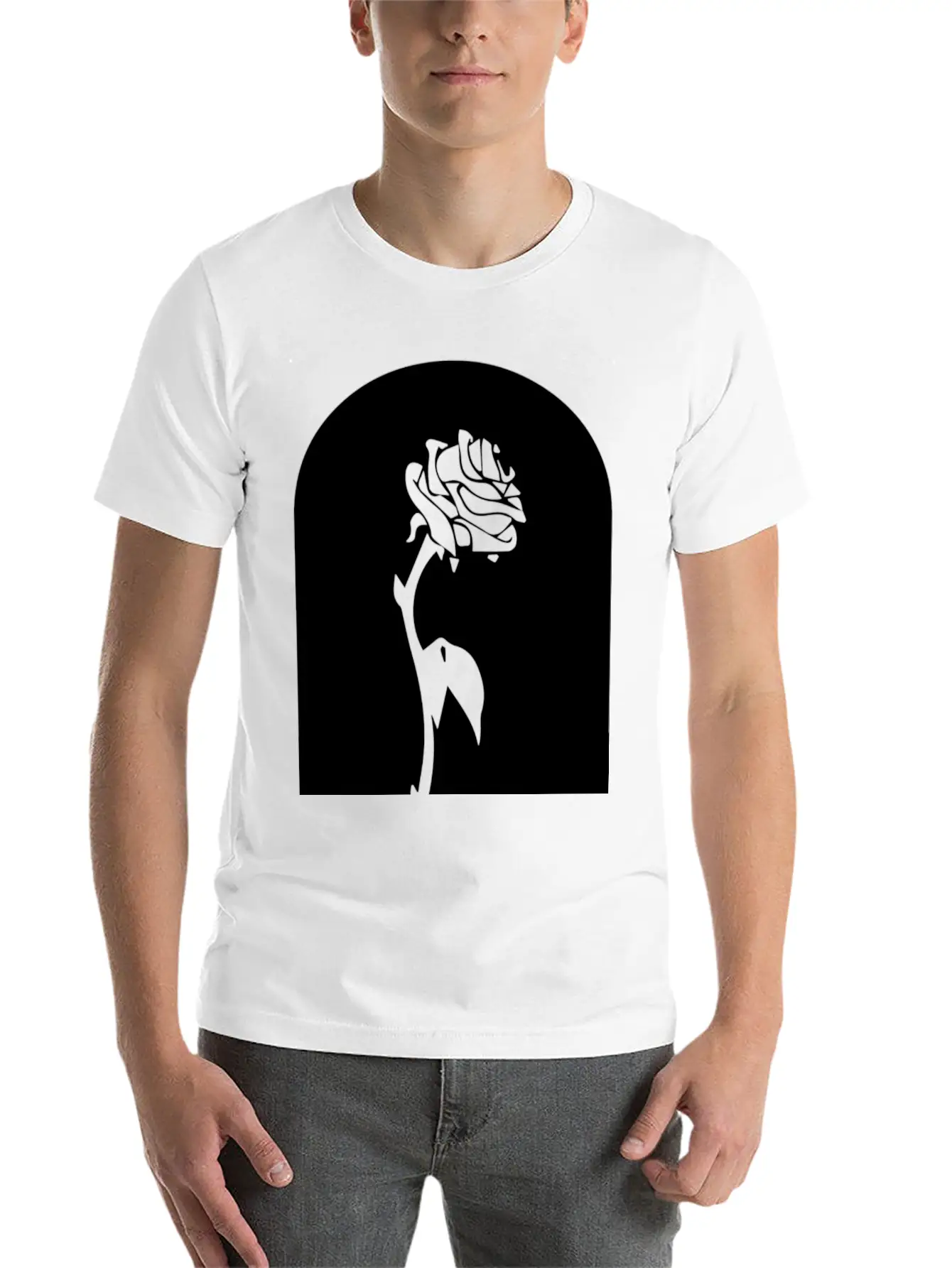 Enchanted Rose Breathable Soft Cotton T-Shirt – Timeless Casual Look