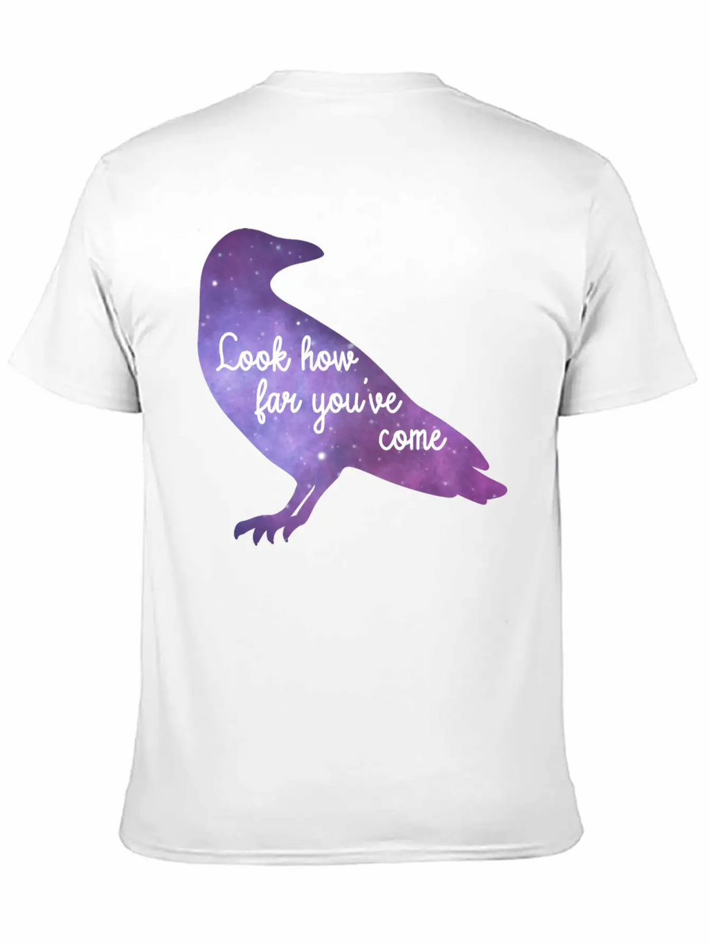 Encouraging Quote Raven Galaxy Colored Crow Basic Graphic T-Shirt – Daily Comfort In Soft Cotton