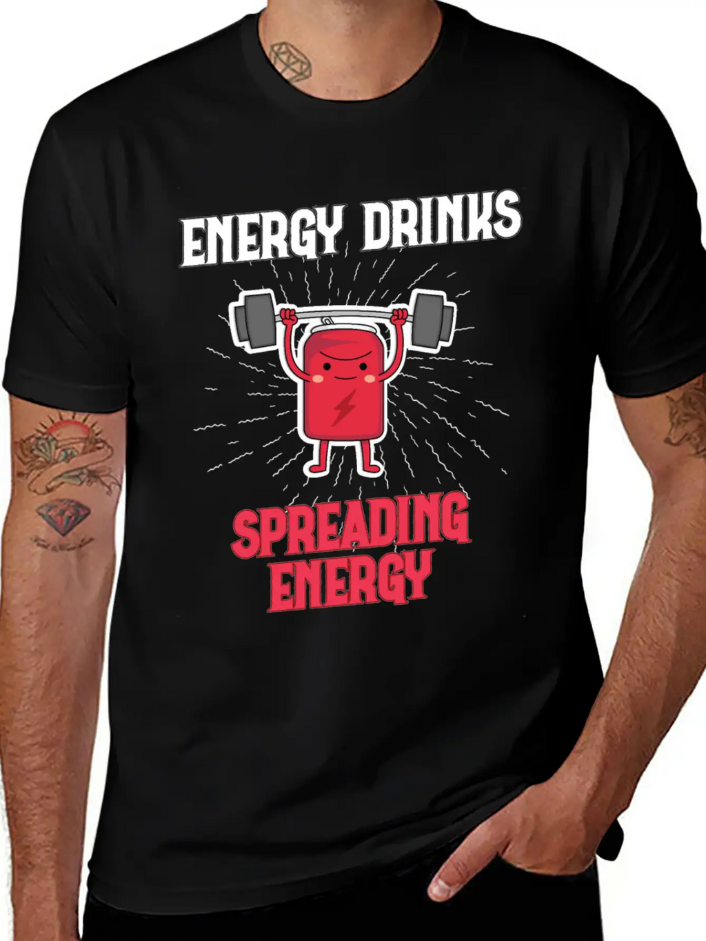 Energy Drink Energy Drinks Spreading Energy Relaxed Everyday Tee – Lightweight And Durable Cotton