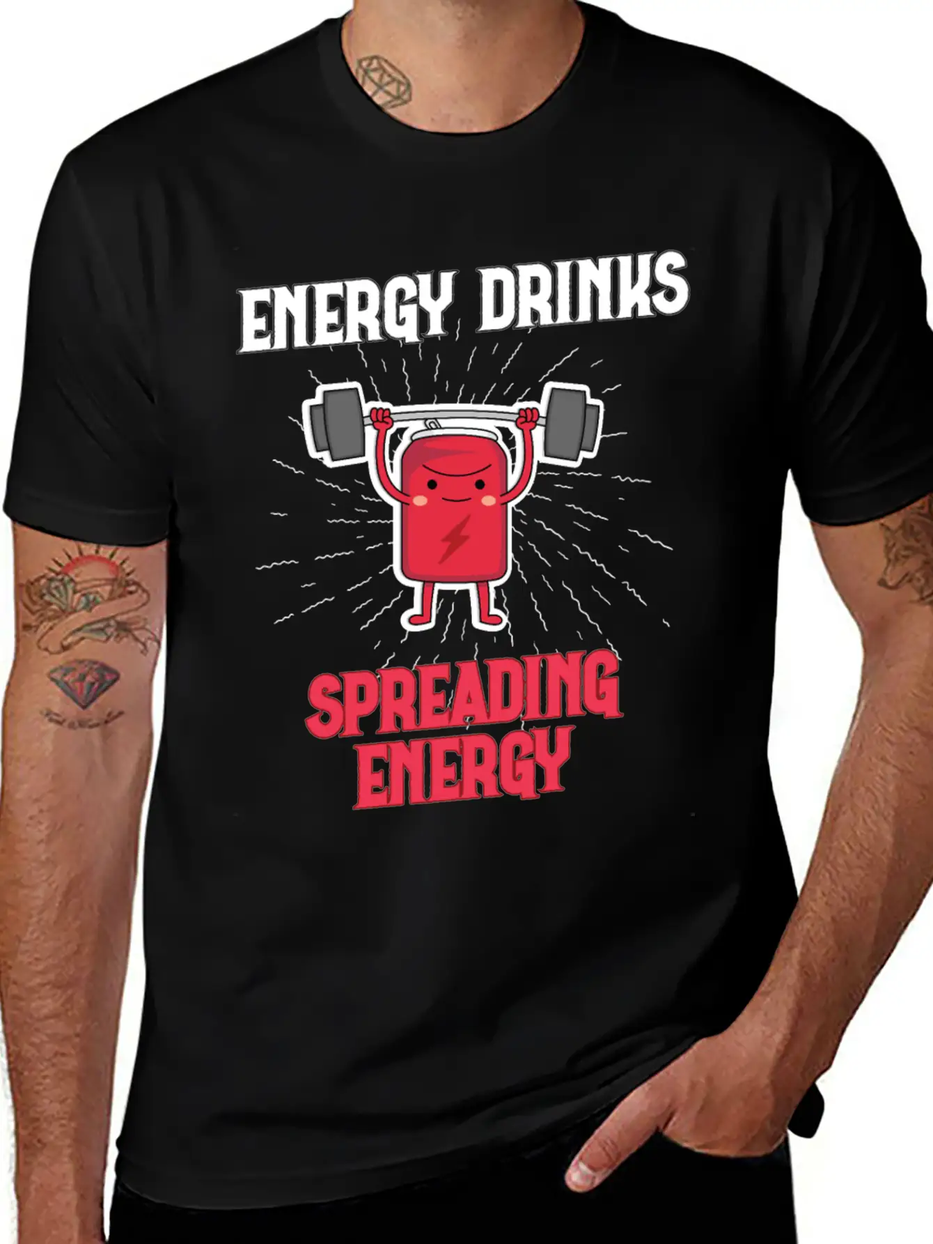 Energy Drink Energy Drinks Spreading Energy Relaxed Everyday Tee – Lightweight And Durable Cotton
