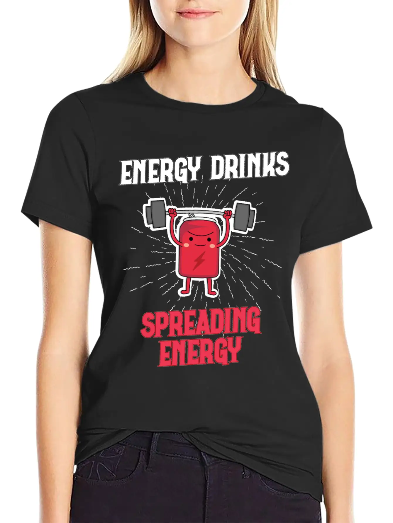 Energy Drink Energy Drinks Spreading Energy Relaxed Everyday Tee – Lightweight And Durable Cotton