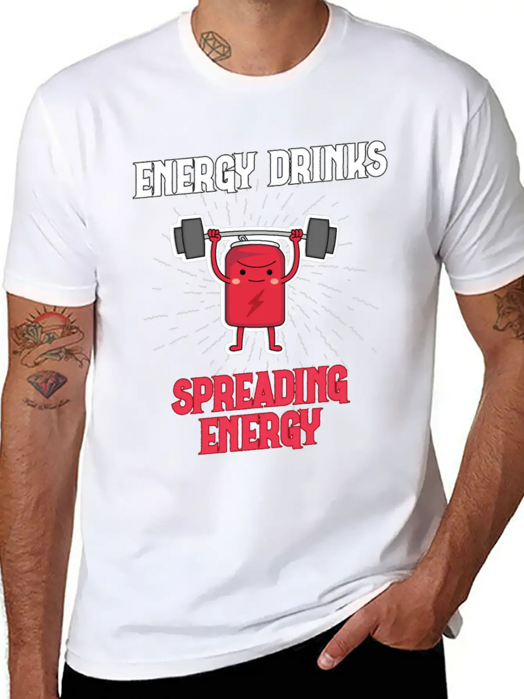 Energy Drink Energy Drinks Spreading Energy Relaxed Everyday Tee – Lightweight And Durable Cotton