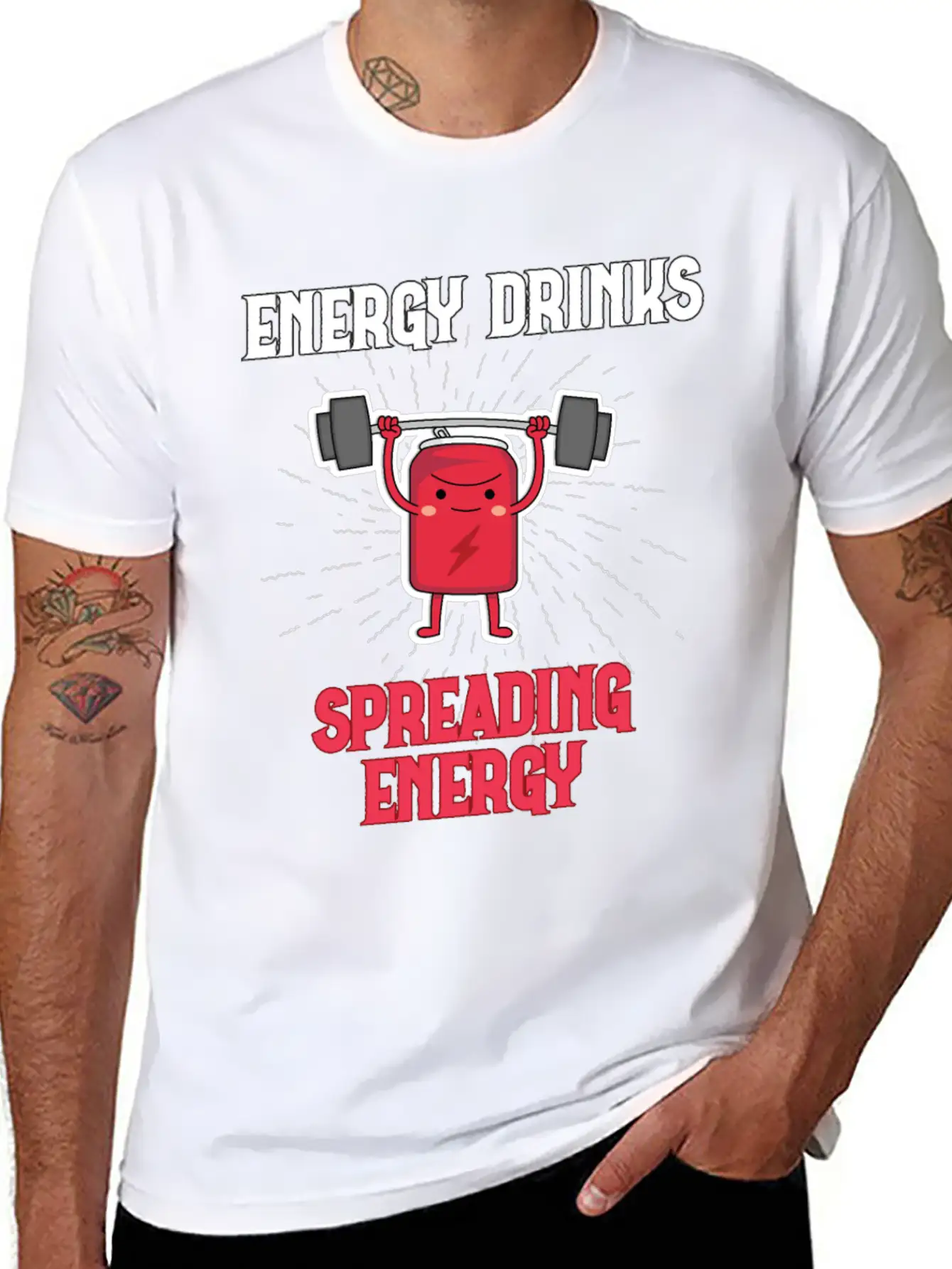Energy Drink Energy Drinks Spreading Energy Relaxed Everyday Tee – Lightweight And Durable Cotton