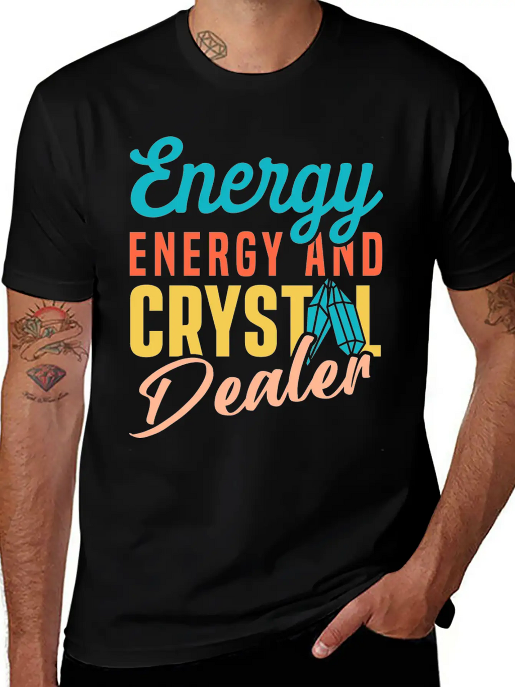 Energy Medicine Healing Positive Energy Crystals Essential Cotton Tee For Daily Outfits – Unisex Style