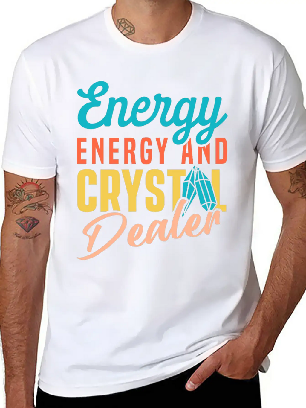 Energy Medicine Healing Positive Energy Crystals Essential Cotton Tee For Daily Outfits – Unisex Style