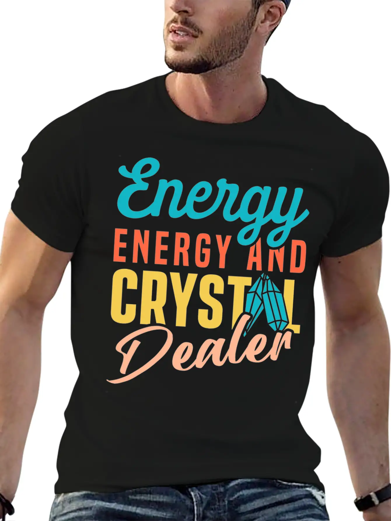Energy Medicine Healing Positive Energy Crystals Essential Cotton Tee For Daily Outfits – Unisex Style
