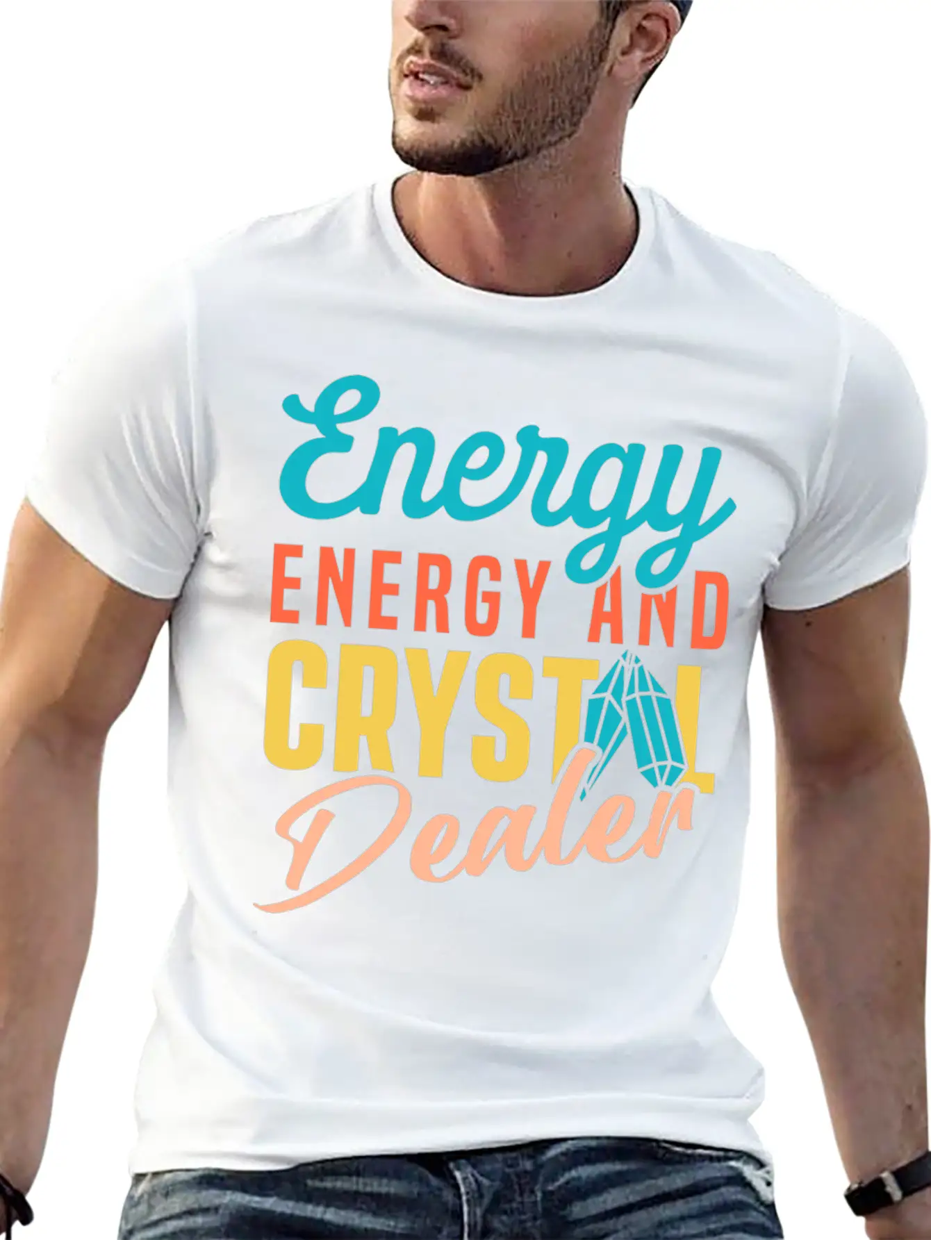 Energy Medicine Healing Positive Energy Crystals Essential Cotton Tee For Daily Outfits – Unisex Style
