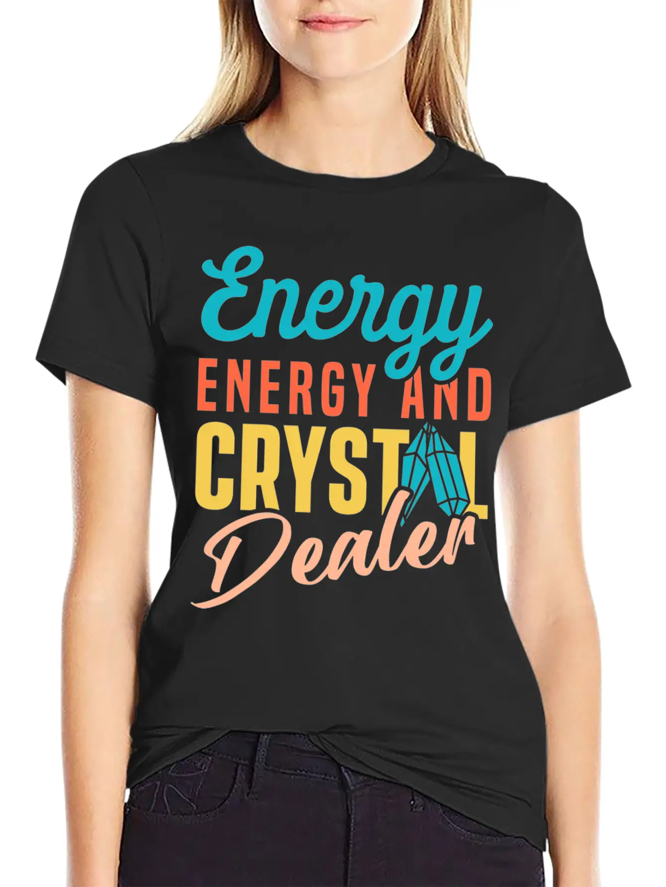 Energy Medicine Healing Positive Energy Crystals Essential Cotton Tee For Daily Outfits – Unisex Style