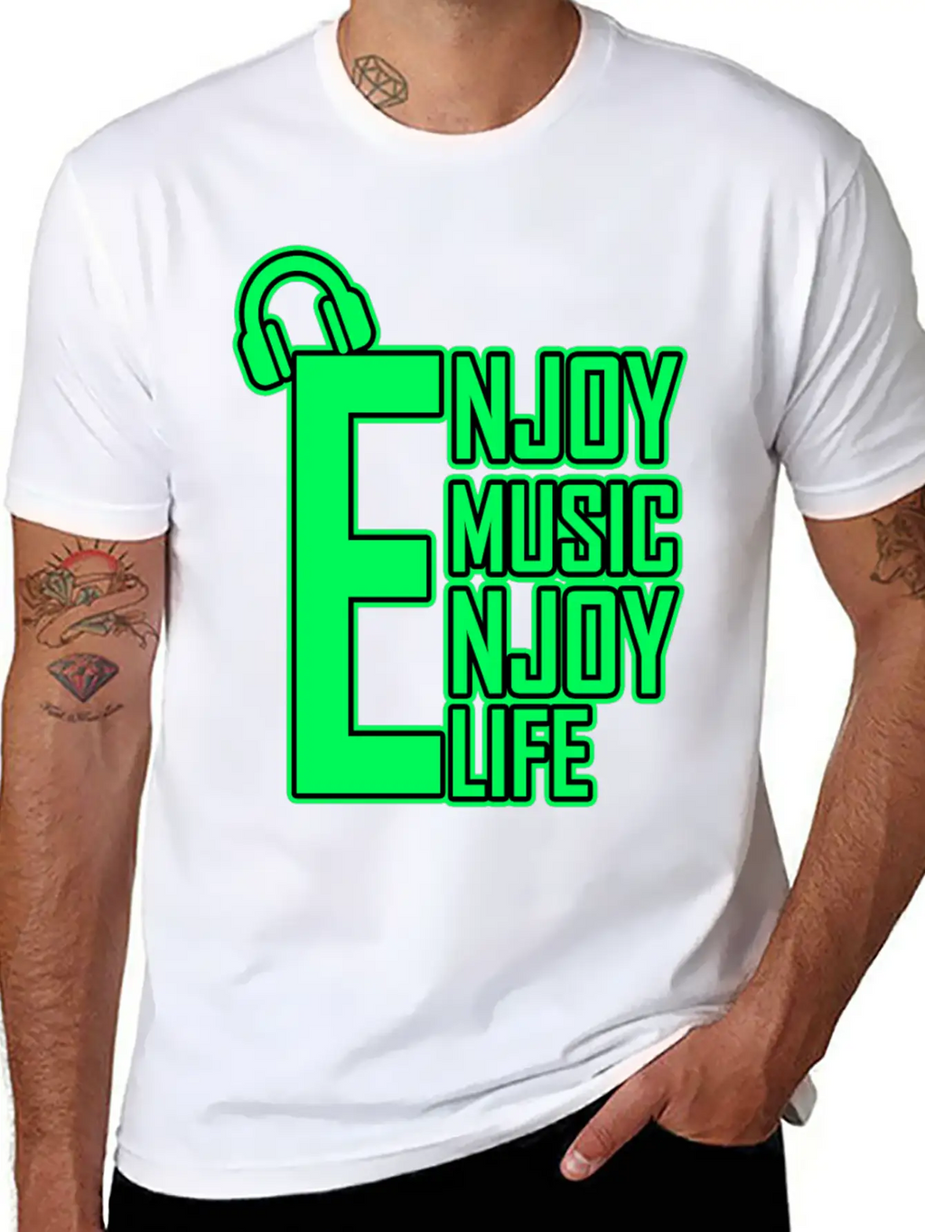 Enjoy Music Enjoy Life Timeless Short Sleeve Tee – Comfy And Minimalist Design