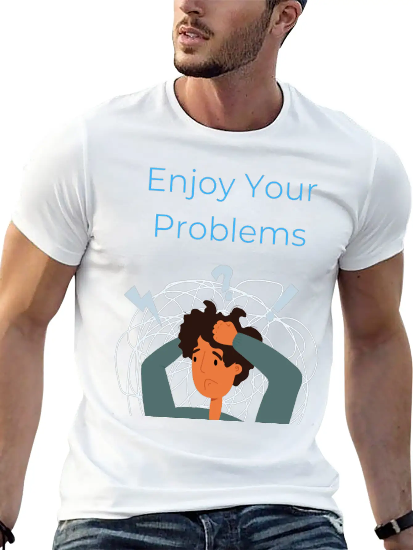 Enjoy Your Problems Unisex Casual T-Shirt – Clean Design For Daily Comfort