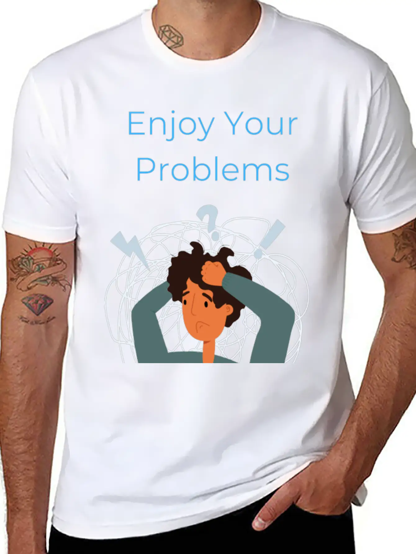 Enjoy Your Problems Unisex Casual T-Shirt – Clean Design For Daily Comfort