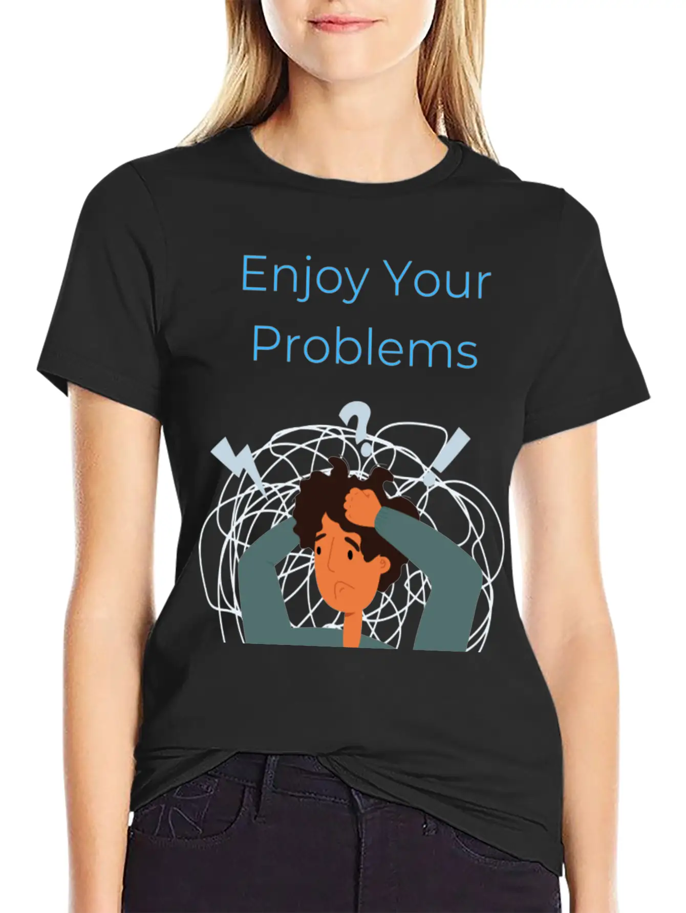 Enjoy Your Problems Unisex Casual T-Shirt – Clean Design For Daily Comfort