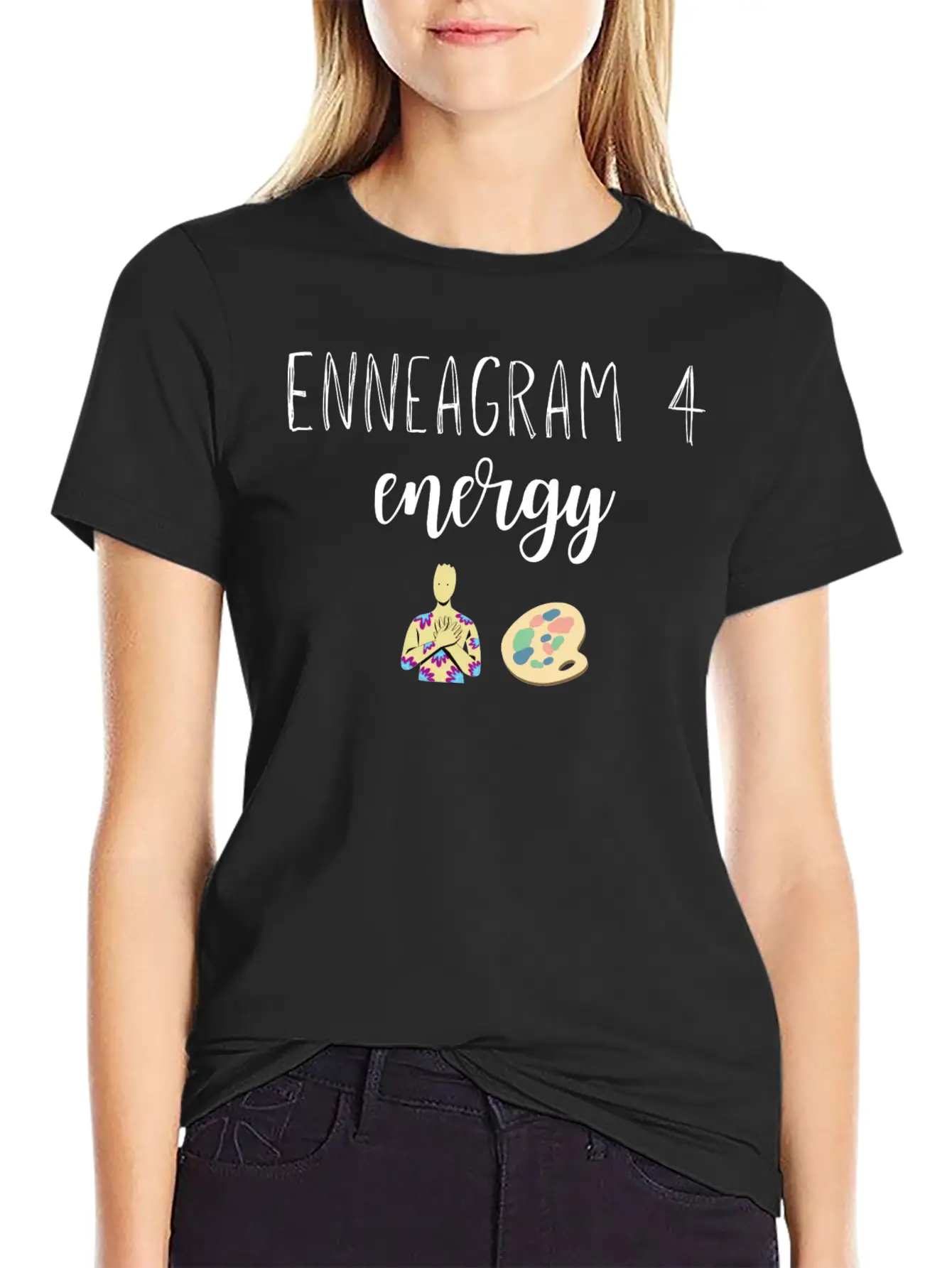 Enneagram Type 4 Four Energy The Individualist Breathable Soft Cotton T-Shirt – Timeless Casual Look