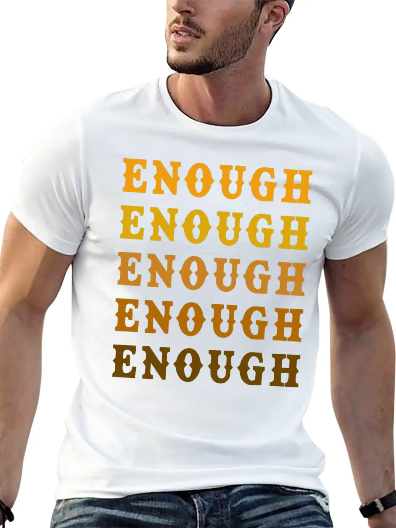 Enough Breathable Graphic T-Shirt – Perfect For Casual Days