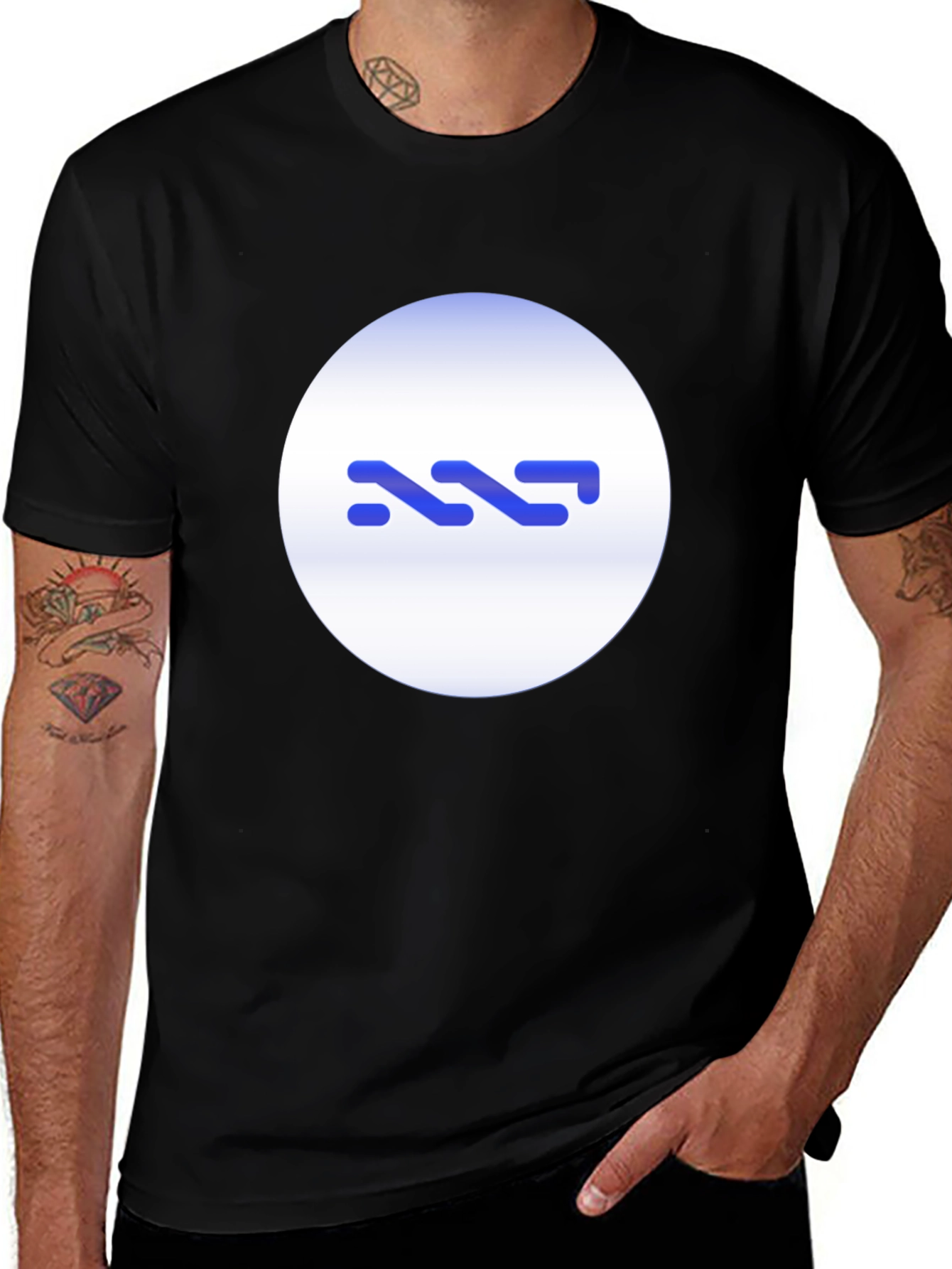 Abstract Graphic Black T-Shirt