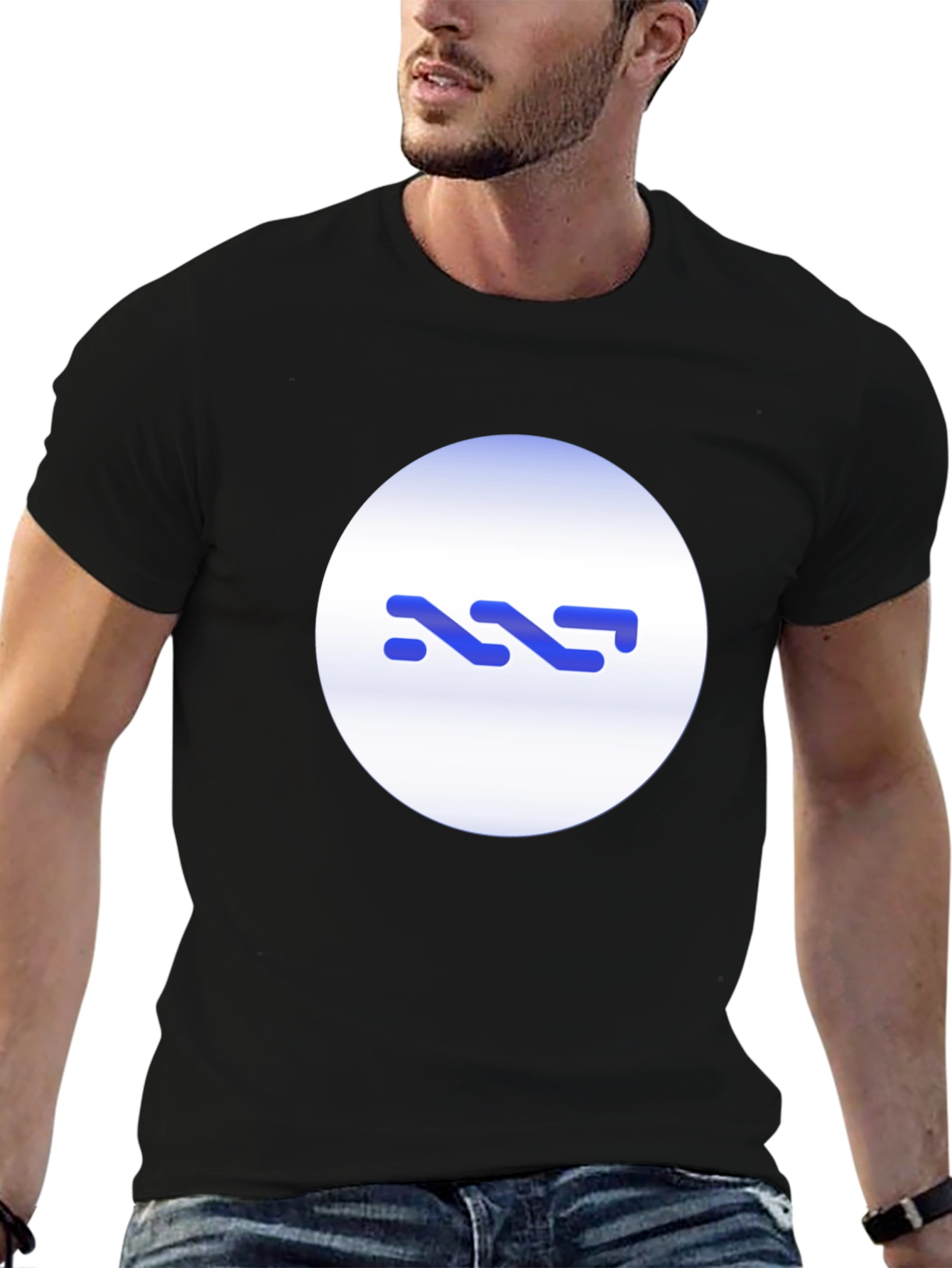 Abstract Graphic Black T-Shirt