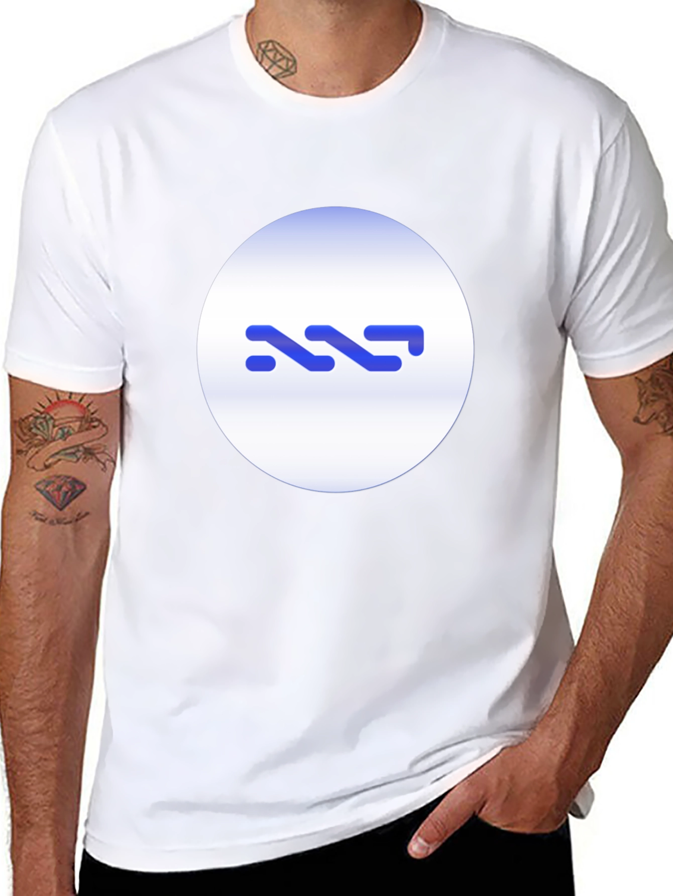 Abstract Graphic Black T-Shirt
