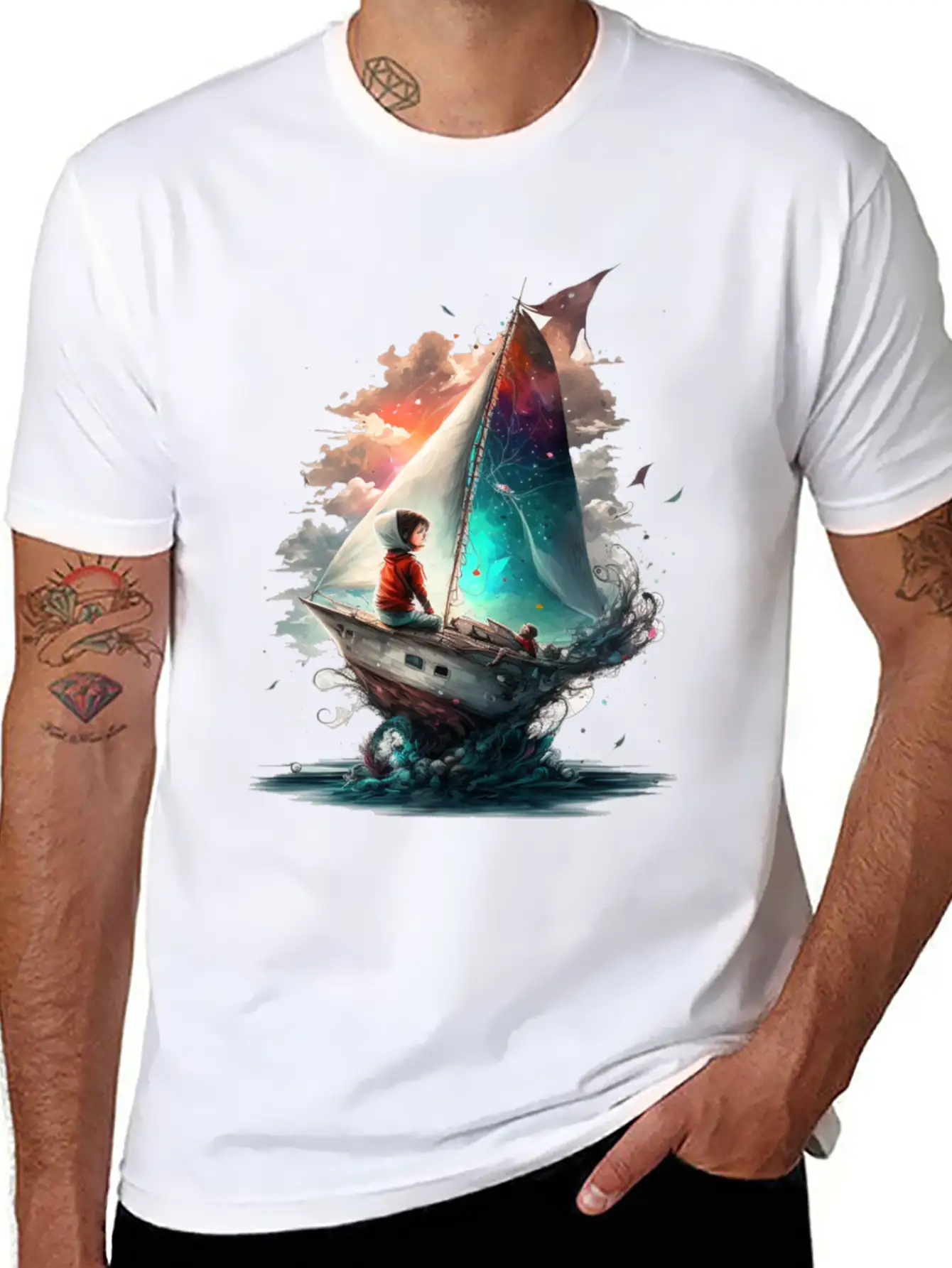 Epic Kid Is Sailing In Cosmos Essential Cotton Tee For Daily Outfits – Unisex Style