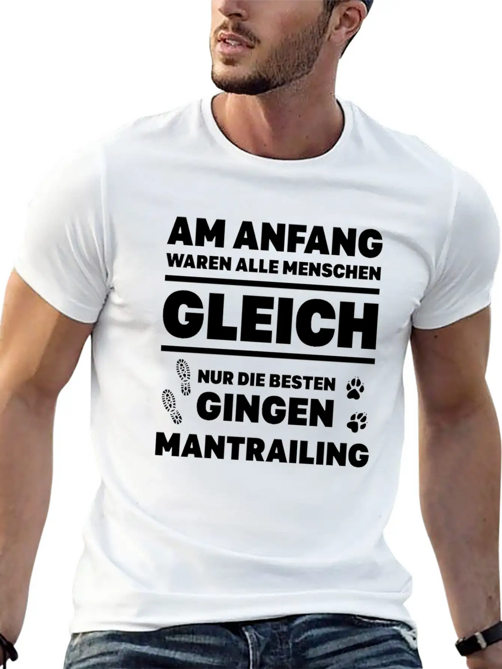 Equal Gift Mantrailing Search Dog Finding Dog Classic Cotton Tee – Unisex Comfort For Any Season