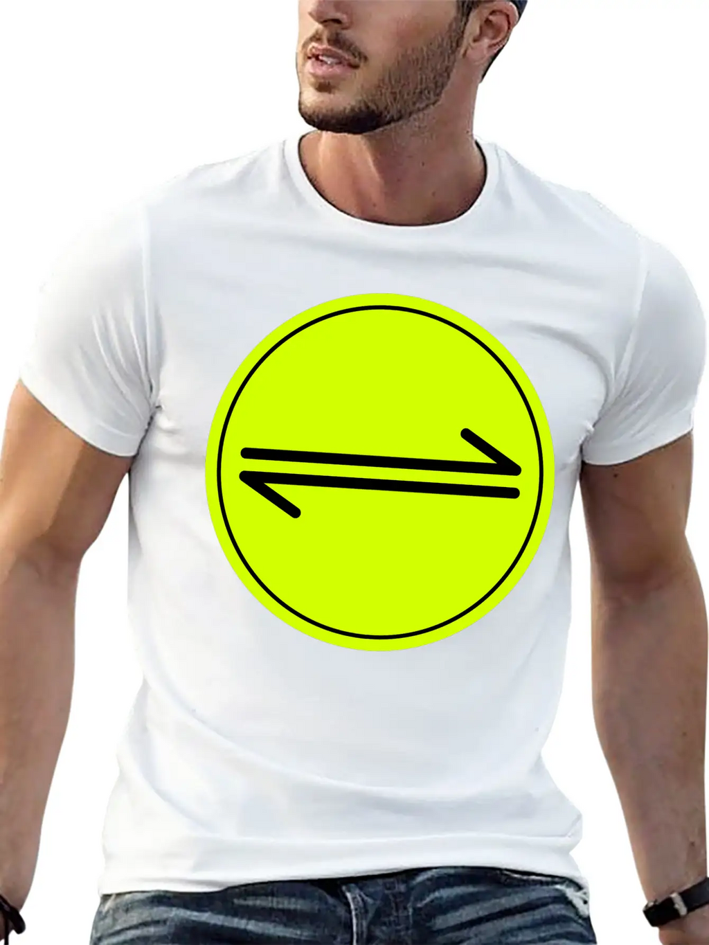 Equilibrium Symbol Vectorized Basic Graphic T-Shirt – Daily Comfort In Soft Cotton