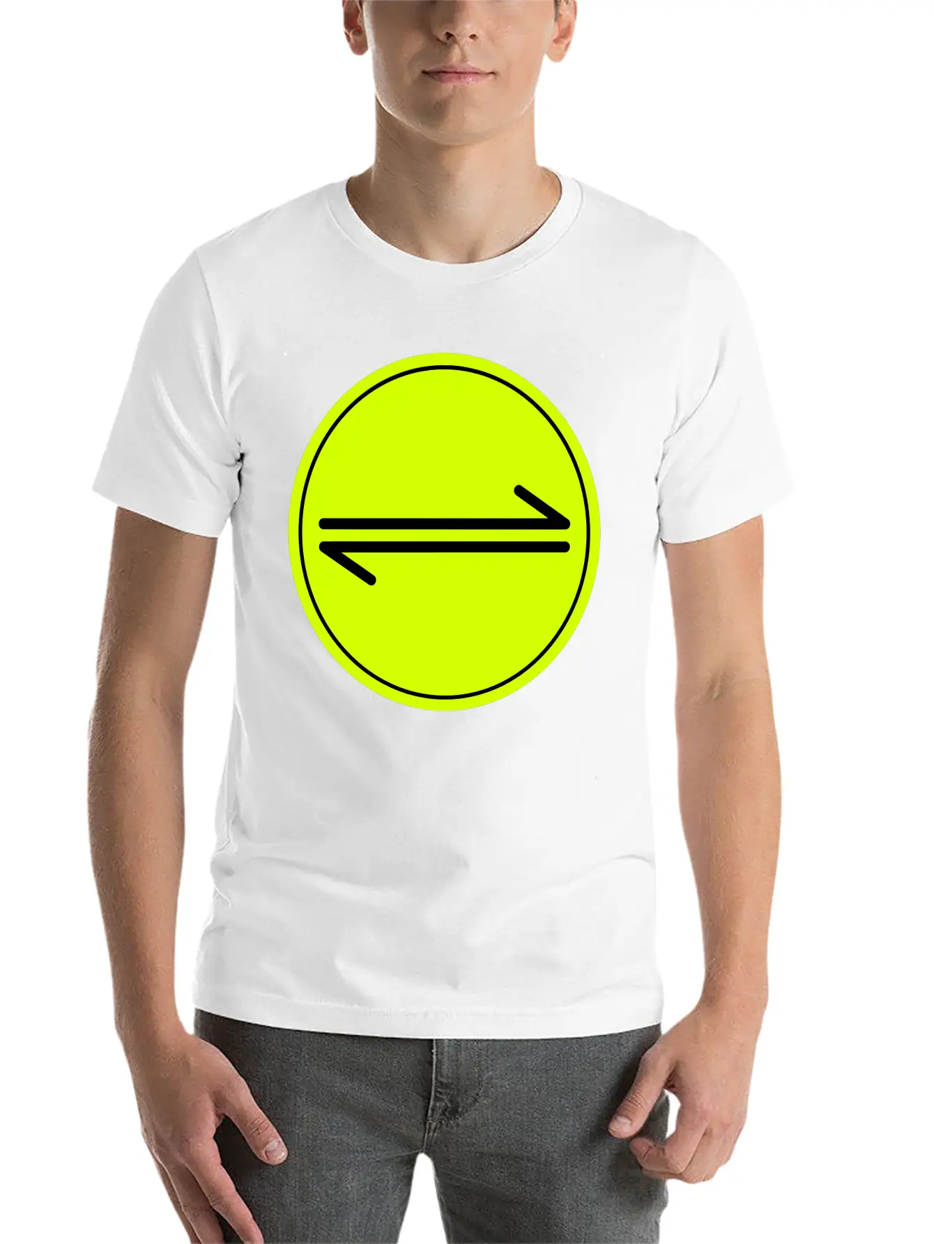 Equilibrium Symbol Vectorized Basic Graphic T-Shirt – Daily Comfort In Soft Cotton