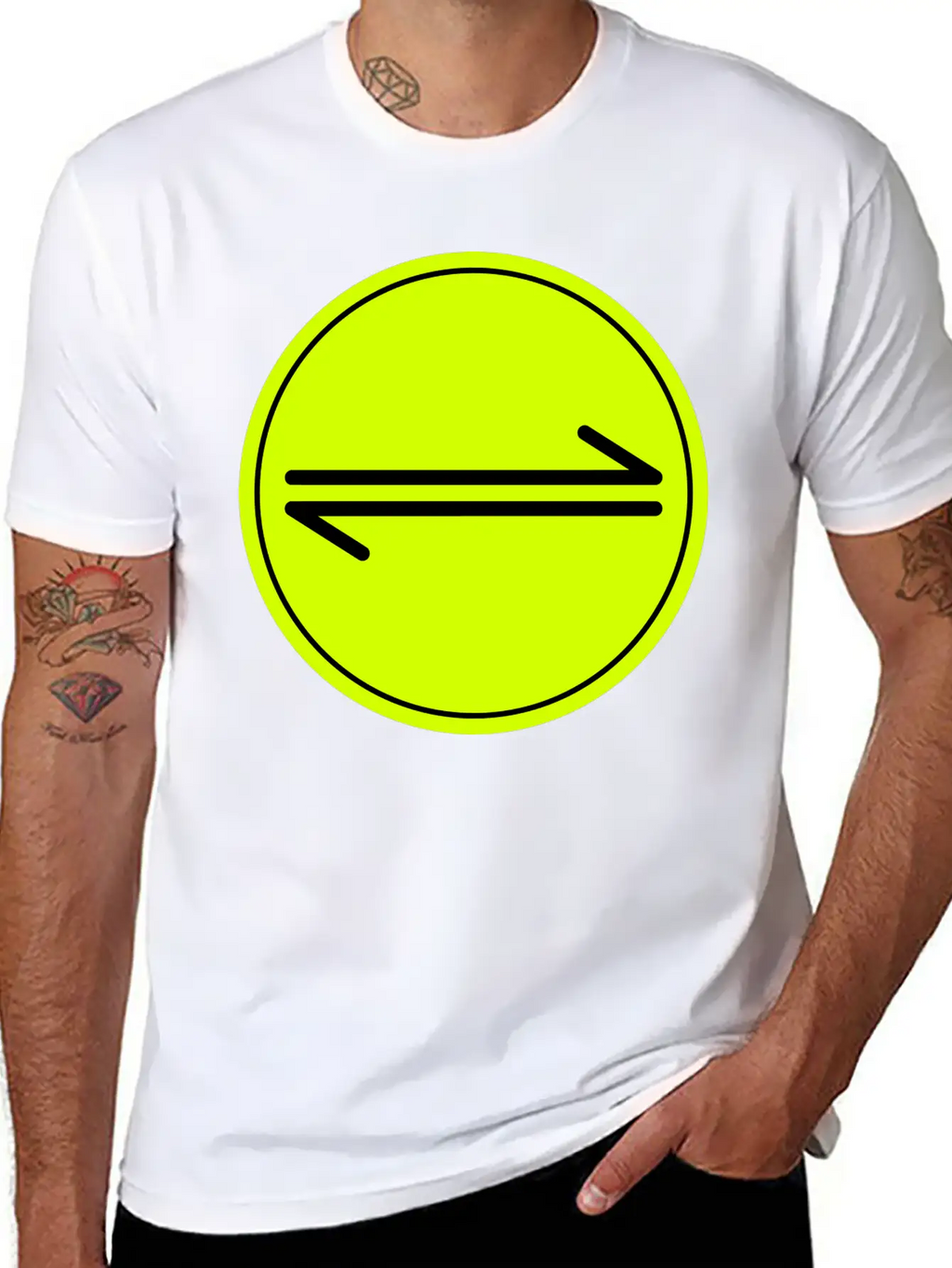 Equilibrium Symbol Vectorized Basic Graphic T-Shirt – Daily Comfort In Soft Cotton