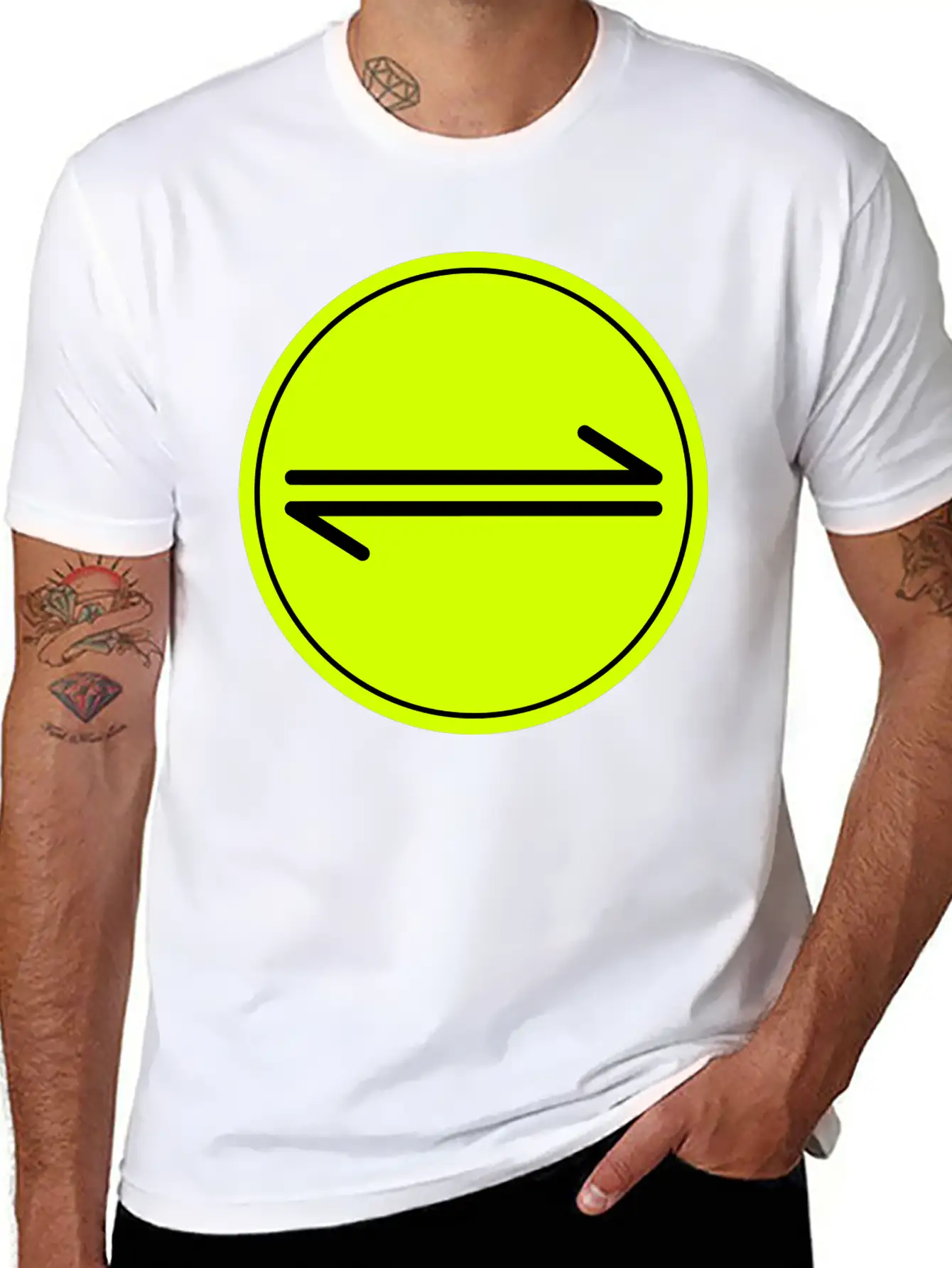 Equilibrium Symbol Vectorized Basic Graphic T-Shirt – Daily Comfort In Soft Cotton